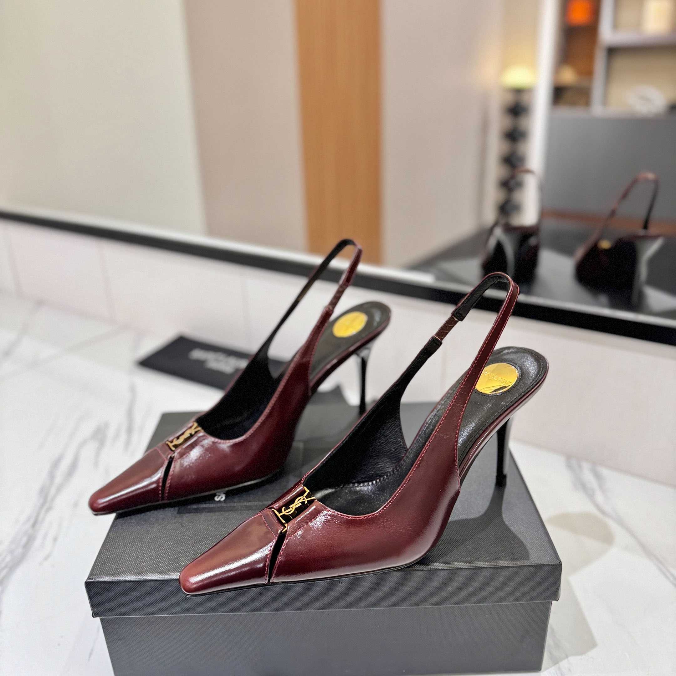 Saint Laurent Babylone Breteuil Slingback Pumps - DesignerGu