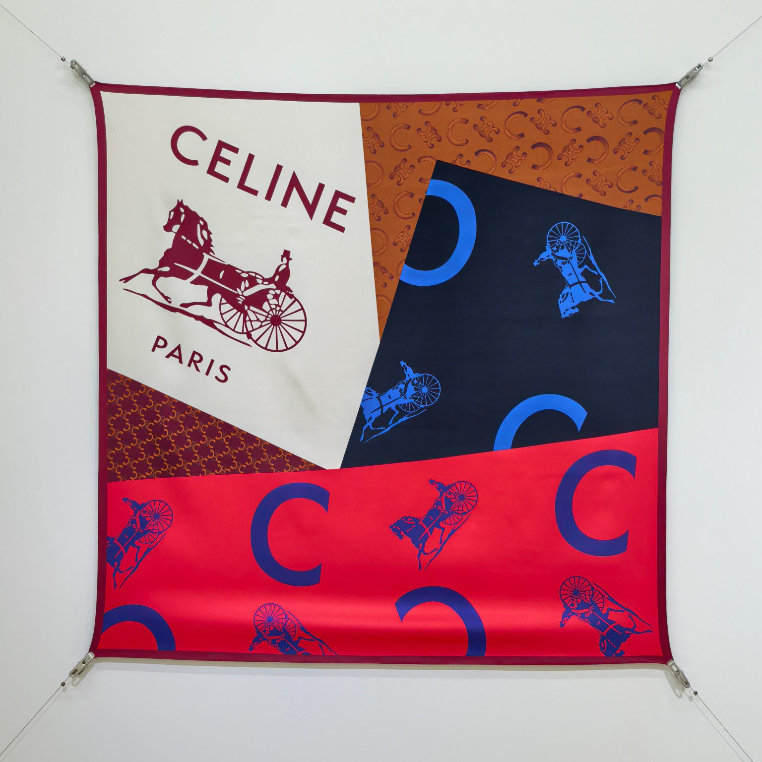 Celine  Square In Silk Twill - DesignerGu