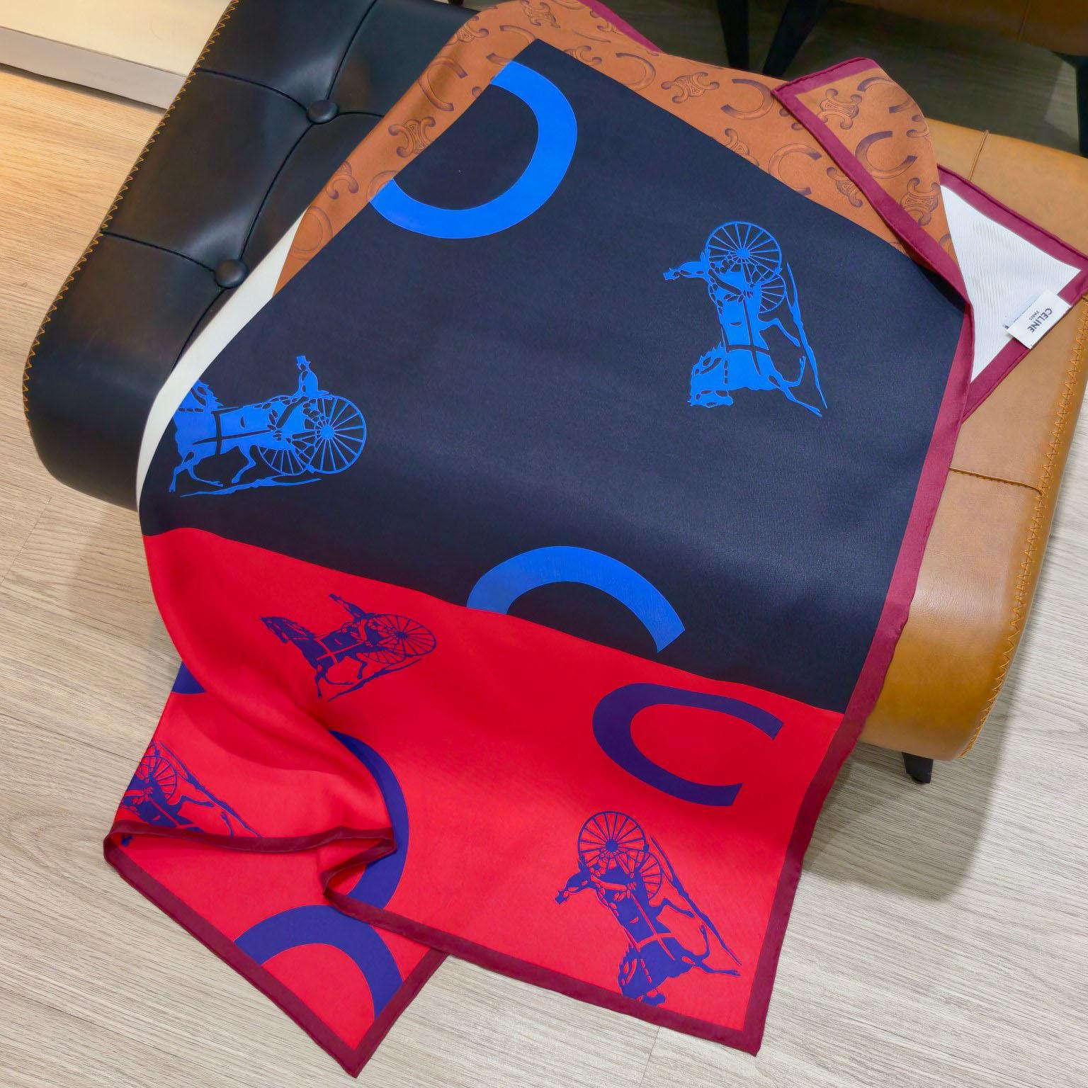Celine  Square In Silk Twill - DesignerGu