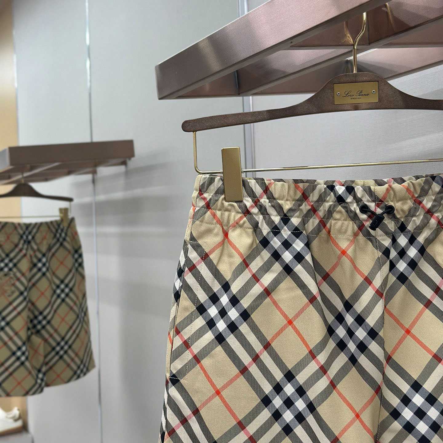 Burberry Check Shorts 'Sand' - DesignerGu