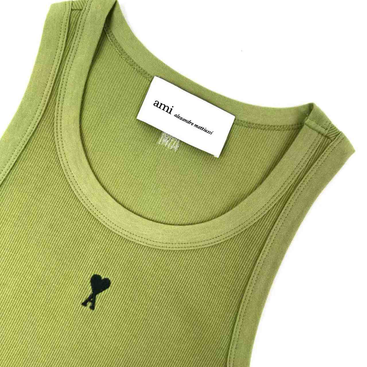 AMI Paris Cotton Ami De Coeur Tanktop - DesignerGu