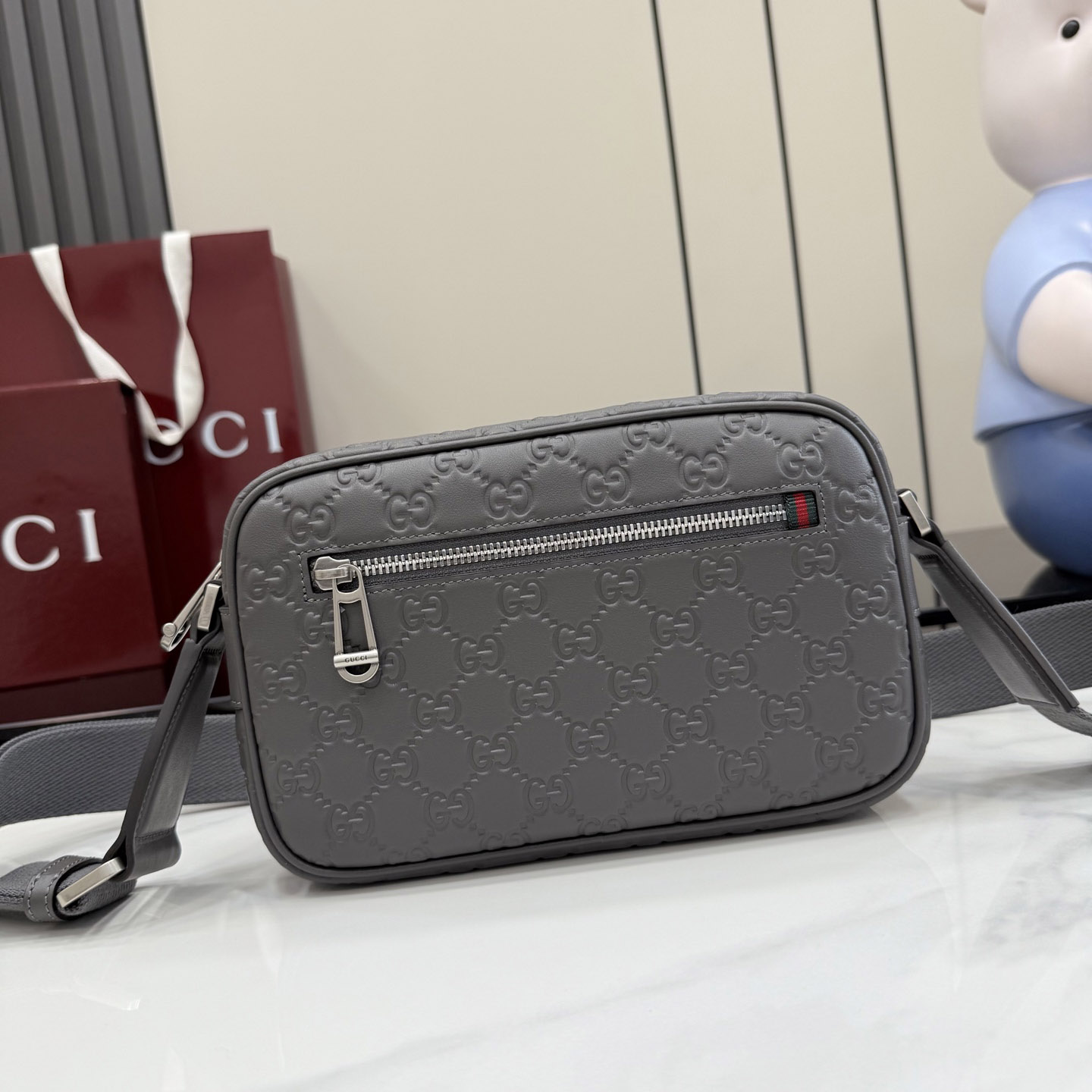 Gucci GG Emblem Small Crossbody Bag 850242 - DesignerGu