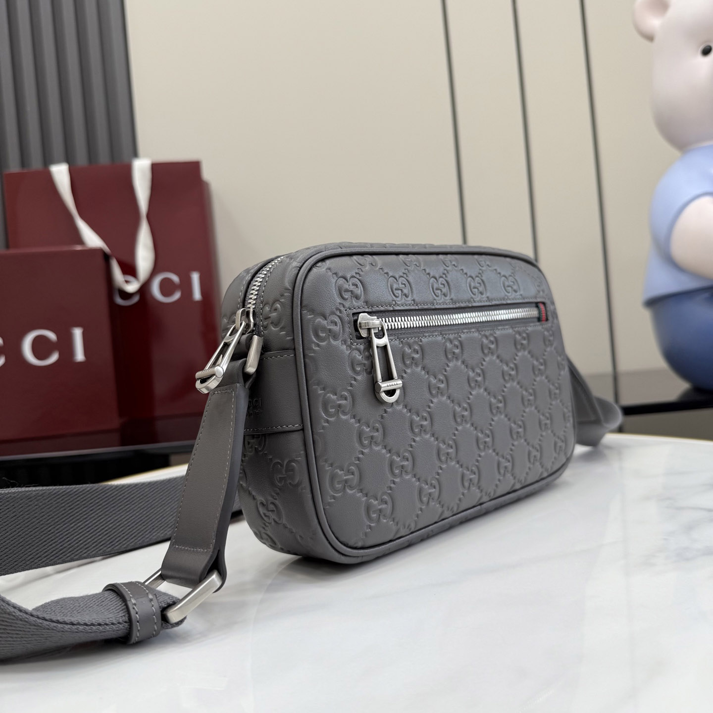 Gucci GG Emblem Small Crossbody Bag 850242 - DesignerGu