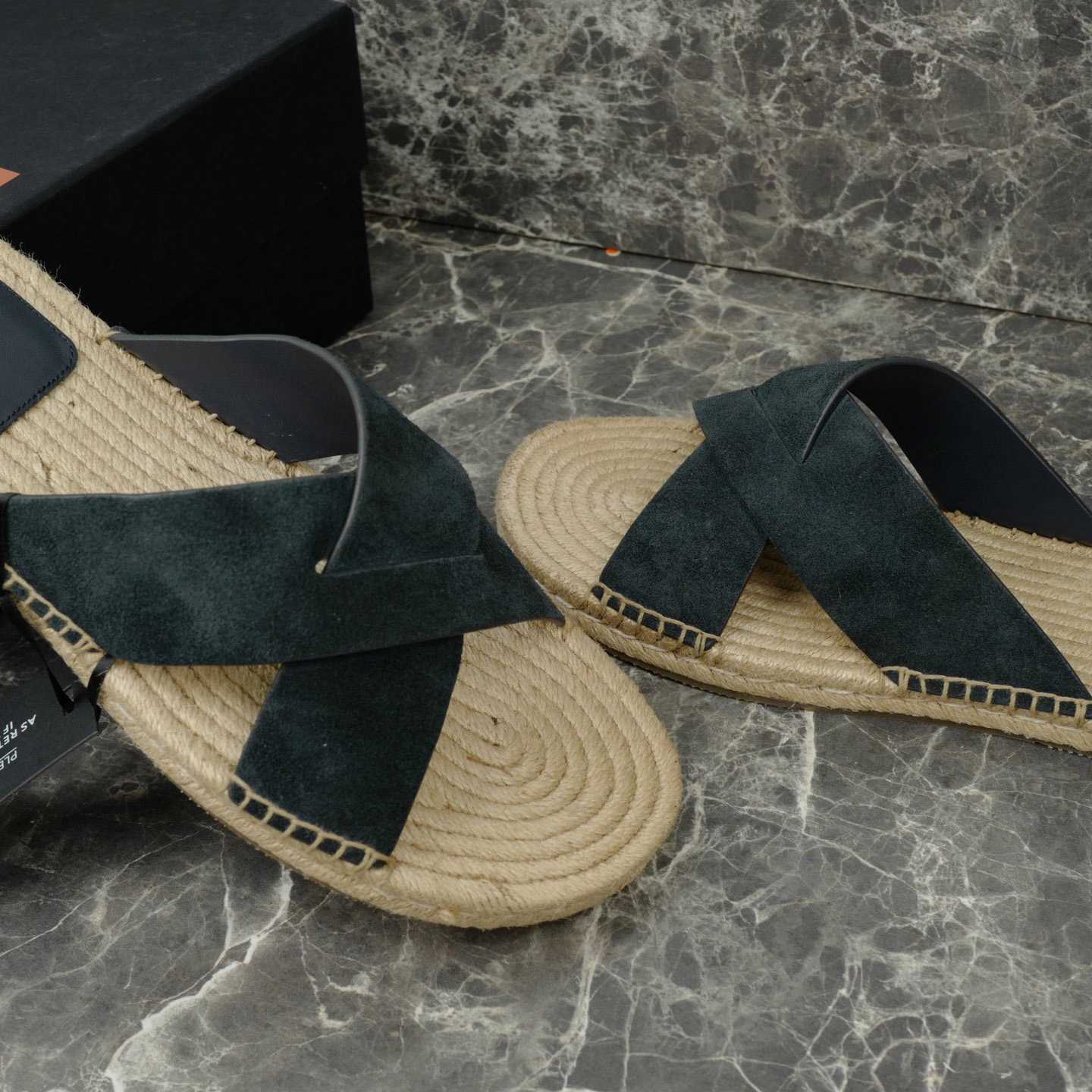 Zegna Crossover-Strap Suede Espadrilles - DesignerGu