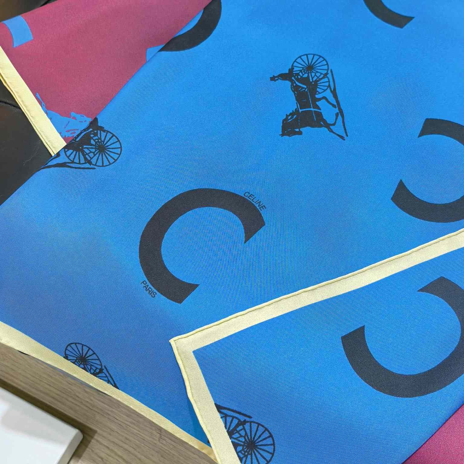 Celine  Square In Silk Twill - DesignerGu