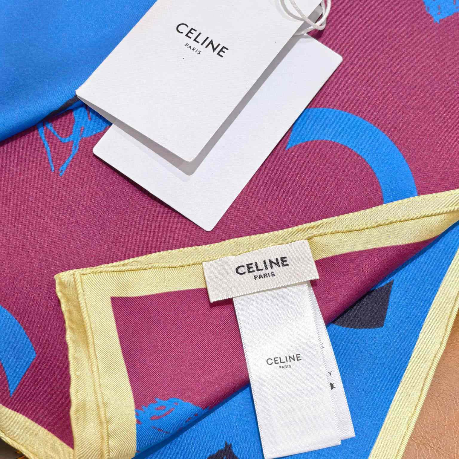 Celine  Square In Silk Twill - DesignerGu