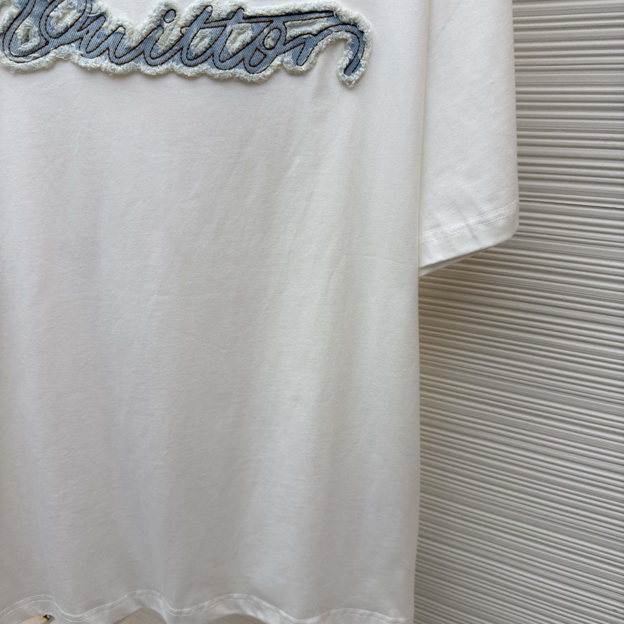 Louis Vuitton Denim Signature T-Shirt    - DesignerGu