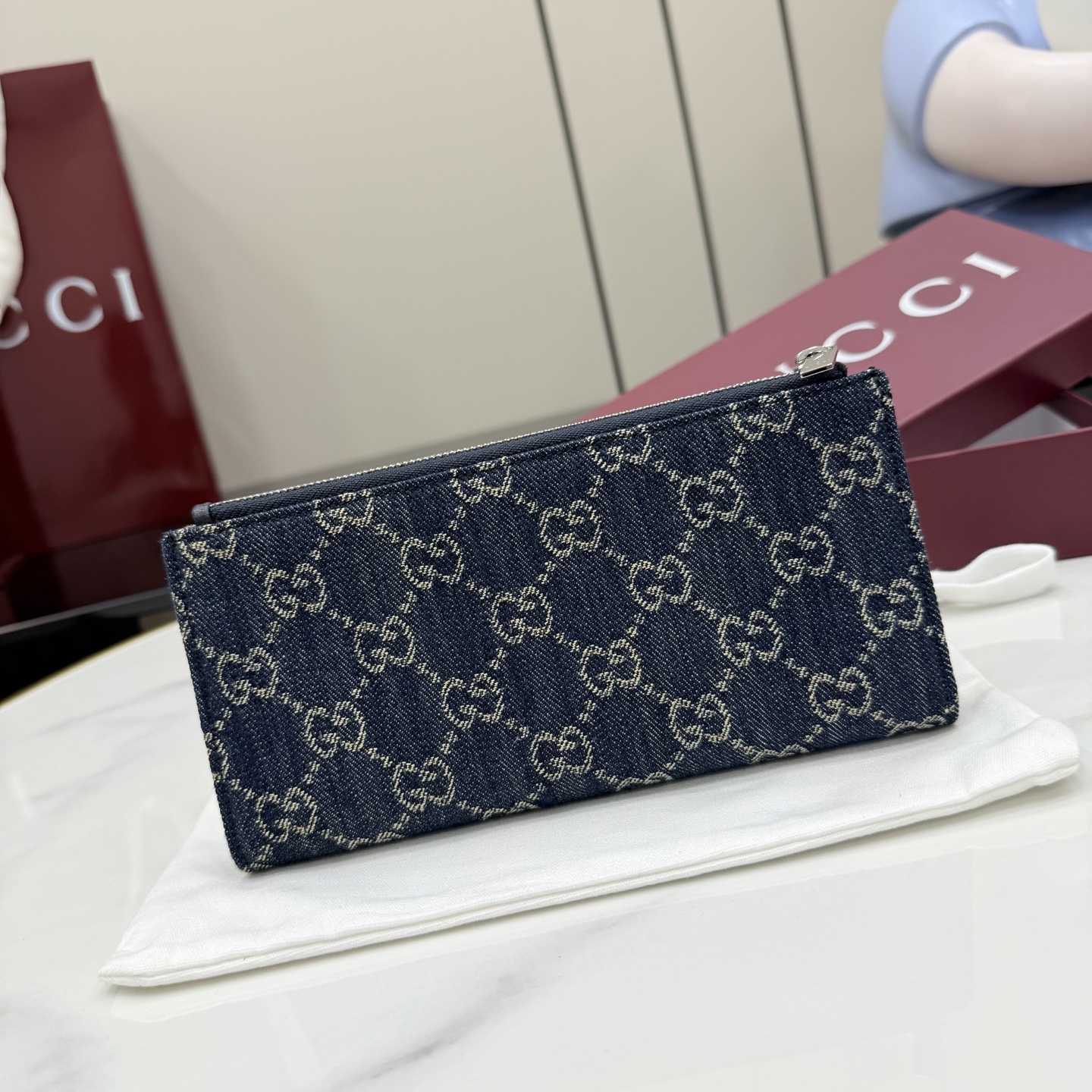 Gucci Long Wallet With Gucci Plaque - DesignerGu