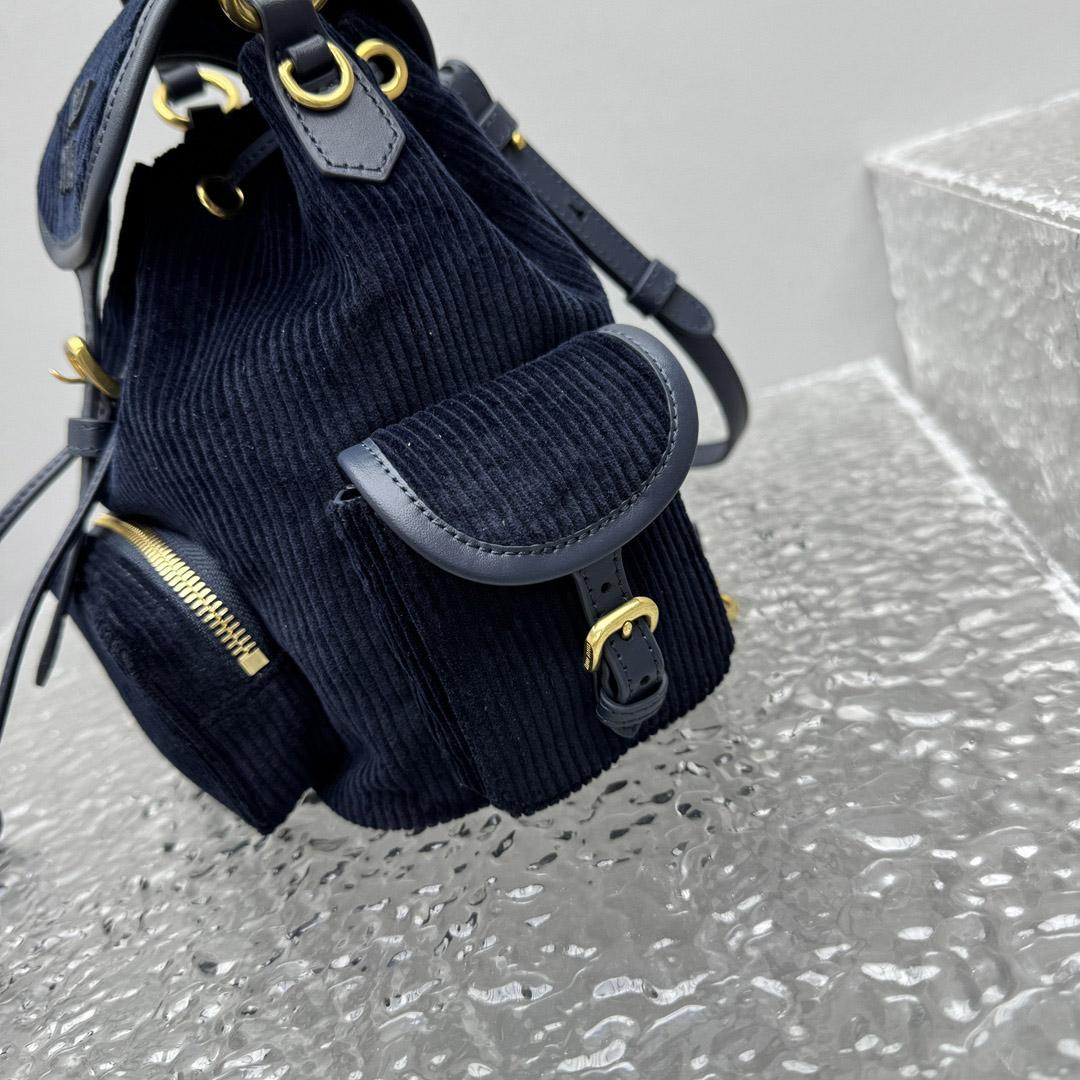 Miu Miu  Medium Corduroy Cotton Backpack - DesignerGu