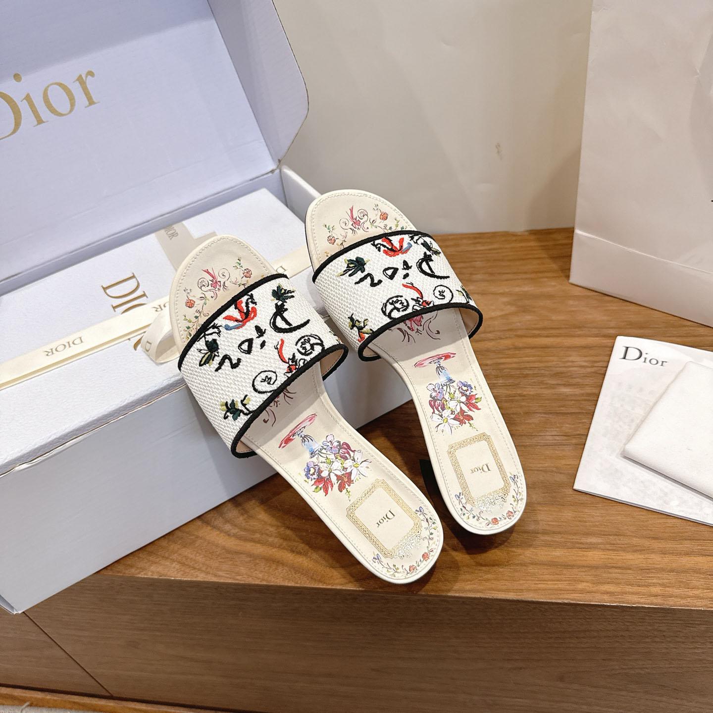 Dior Dioriviera Dway Heeled Slide - DesignerGu