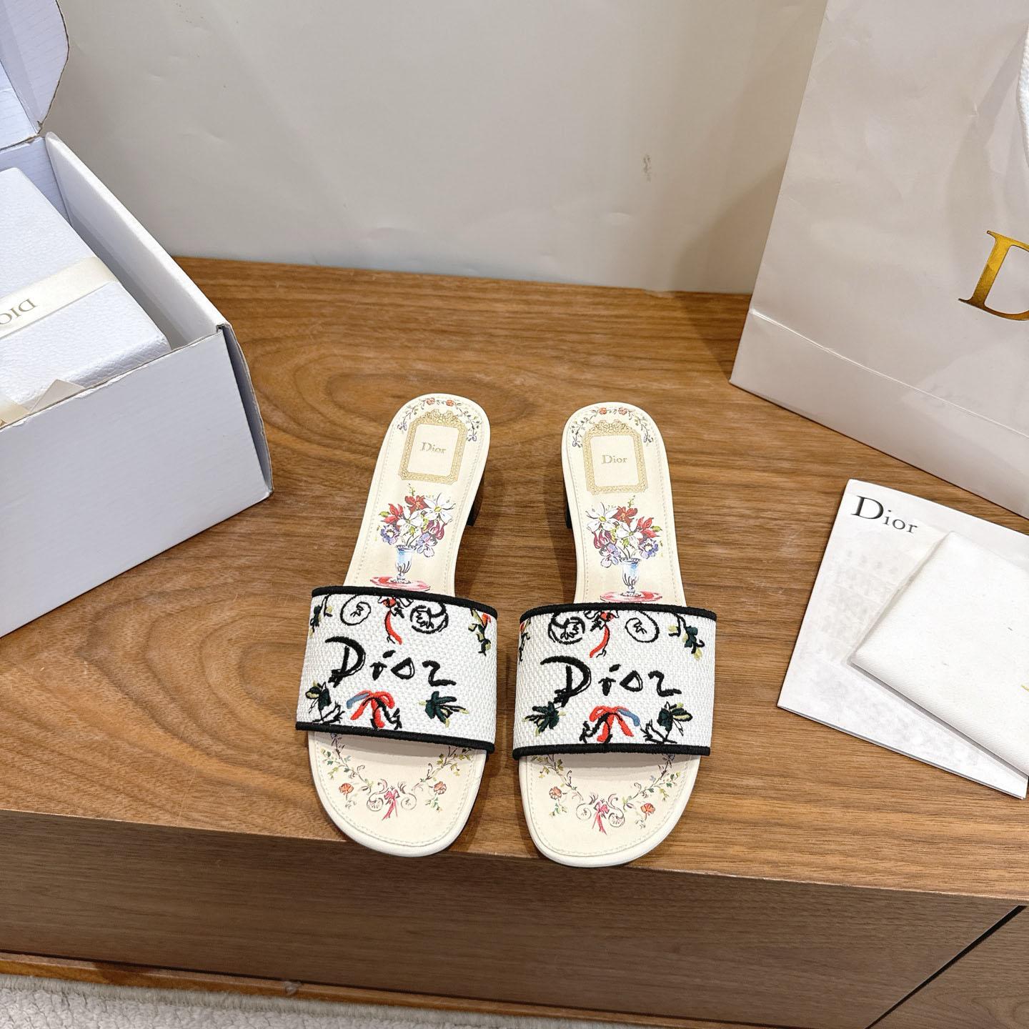 Dior Dioriviera Dway Heeled Slide - DesignerGu