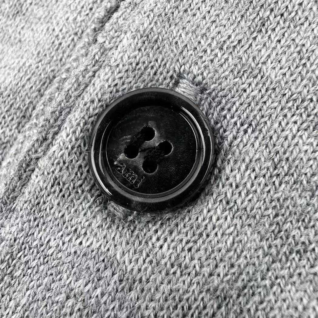 AMI Paris Ami De Coeur Knitted Polo - DesignerGu