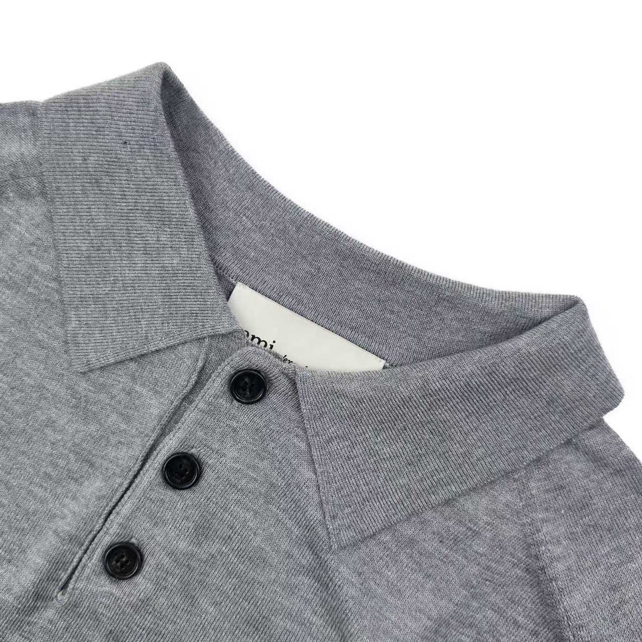 AMI Paris Ami De Coeur Knitted Polo - DesignerGu
