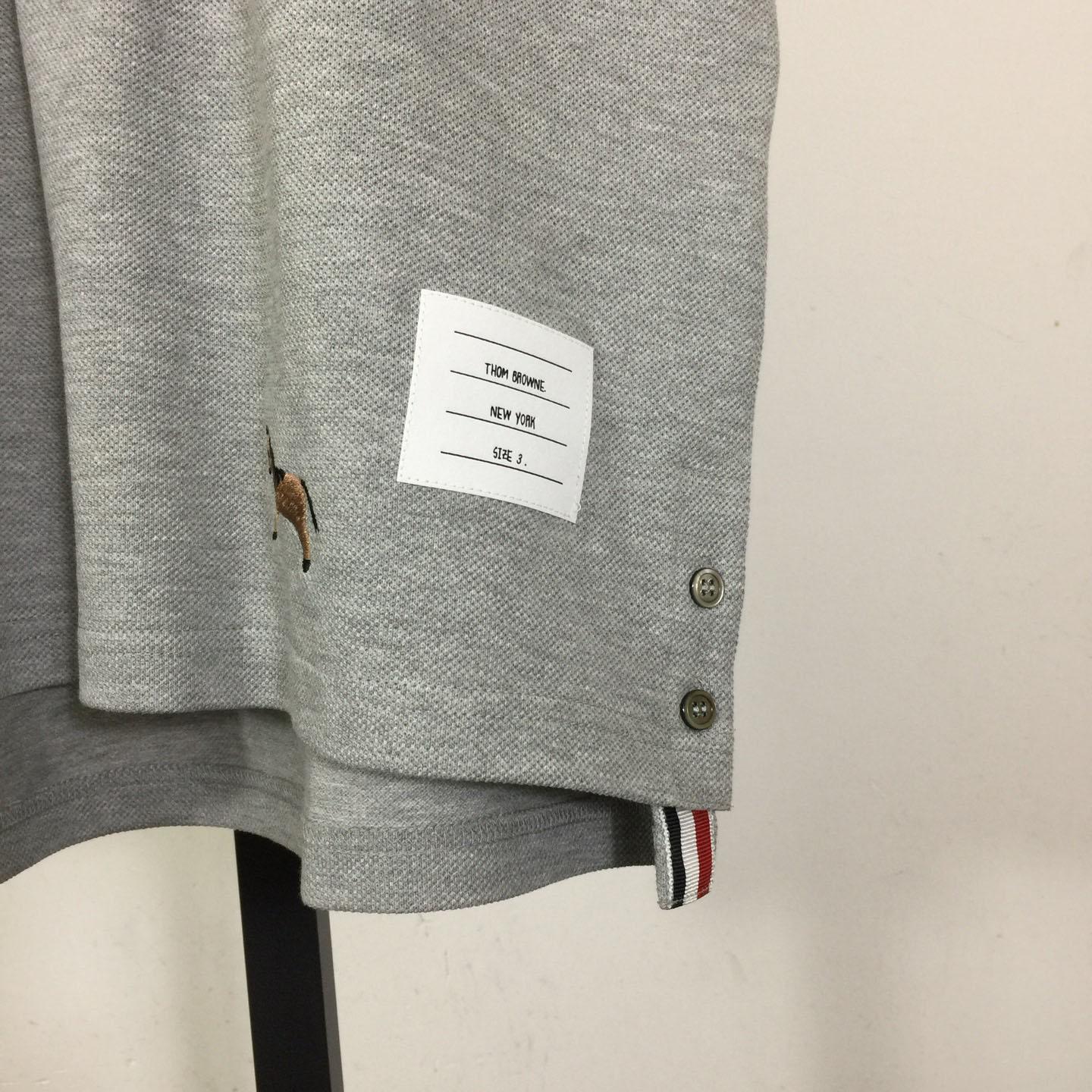 Thom Browne Lunar New Year Pique Horse Embroidery Polo - DesignerGu