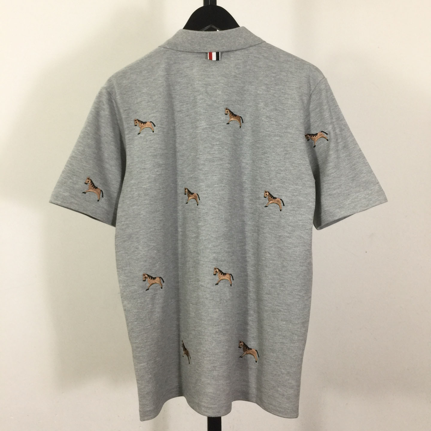 Thom Browne Lunar New Year Pique Horse Embroidery Polo - DesignerGu