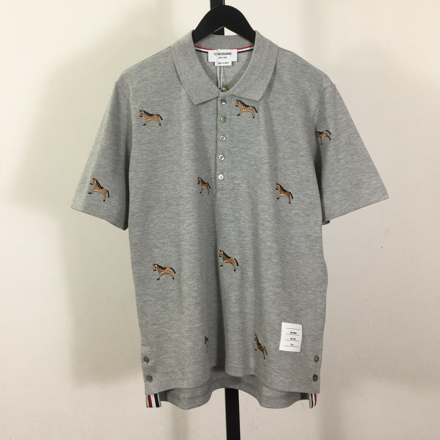 Thom Browne Lunar New Year Pique Horse Embroidery Polo - DesignerGu