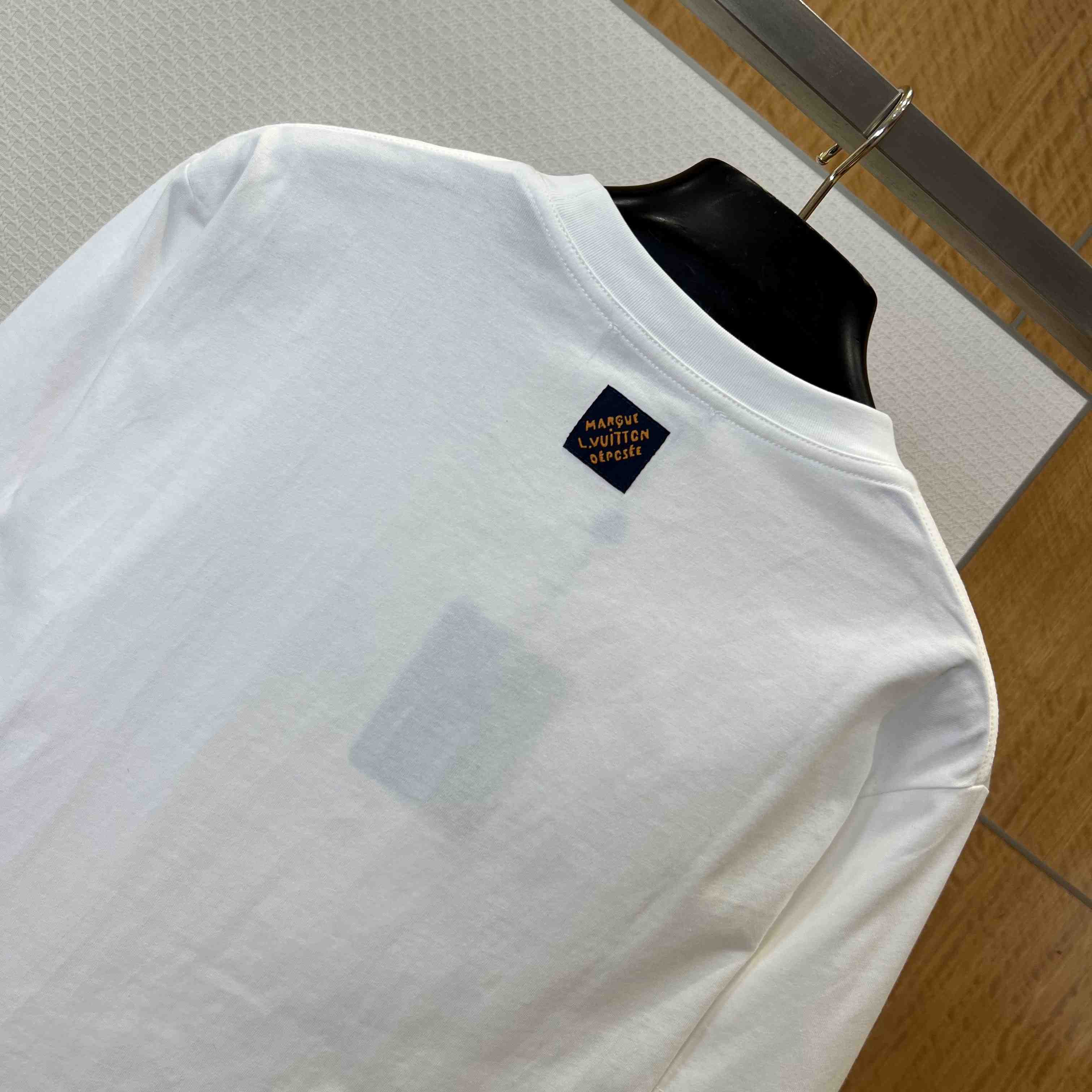 Louis Vuitton Denim Signature Short-Sleeved T-Shirt 1AK7H1 - DesignerGu