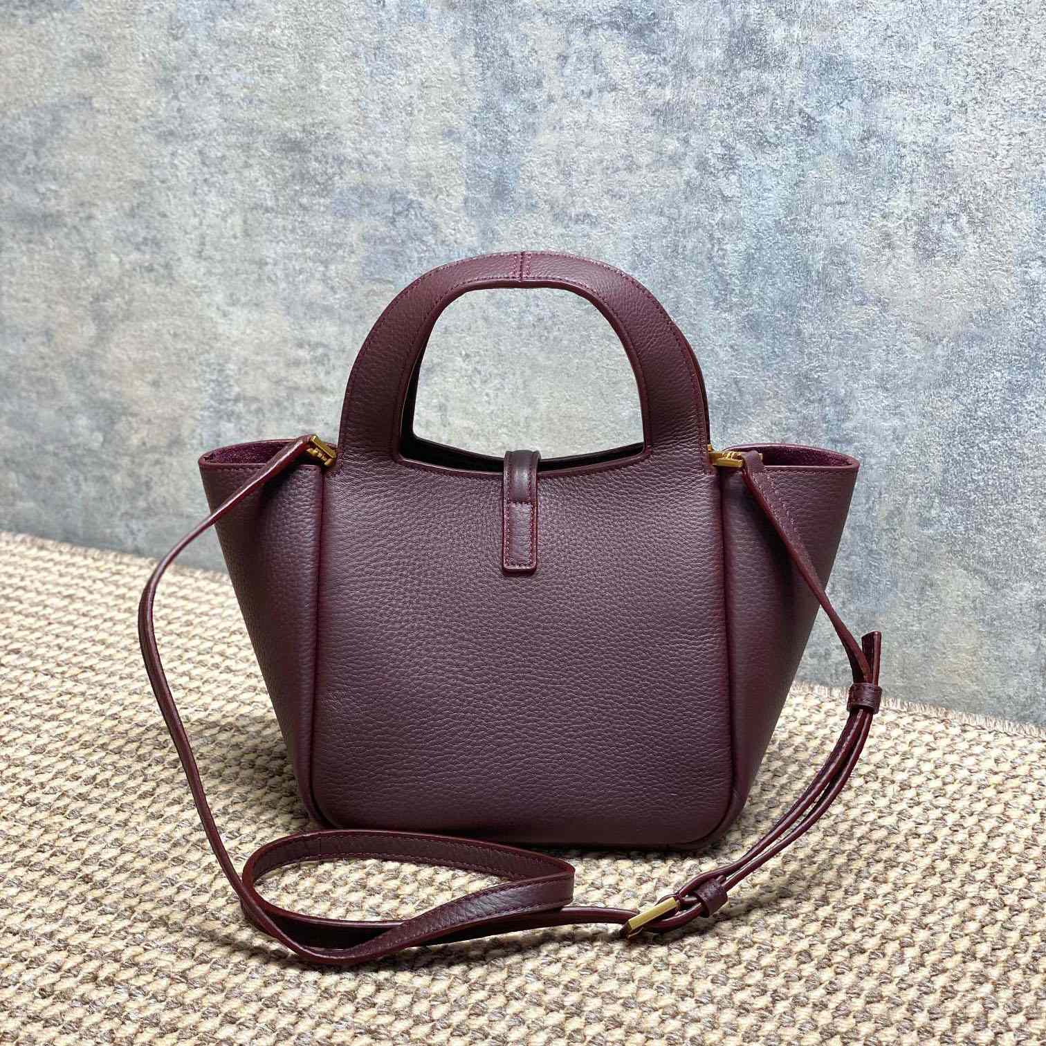 Saint Laurent LE 5 À 7 BABY BEA In Grained Leather - DesignerGu