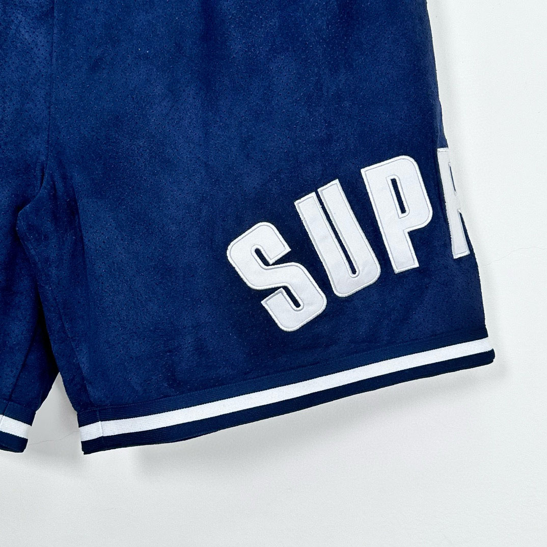 Supreme Ultrasuede Mesh Short 'Blue' - DesignerGu