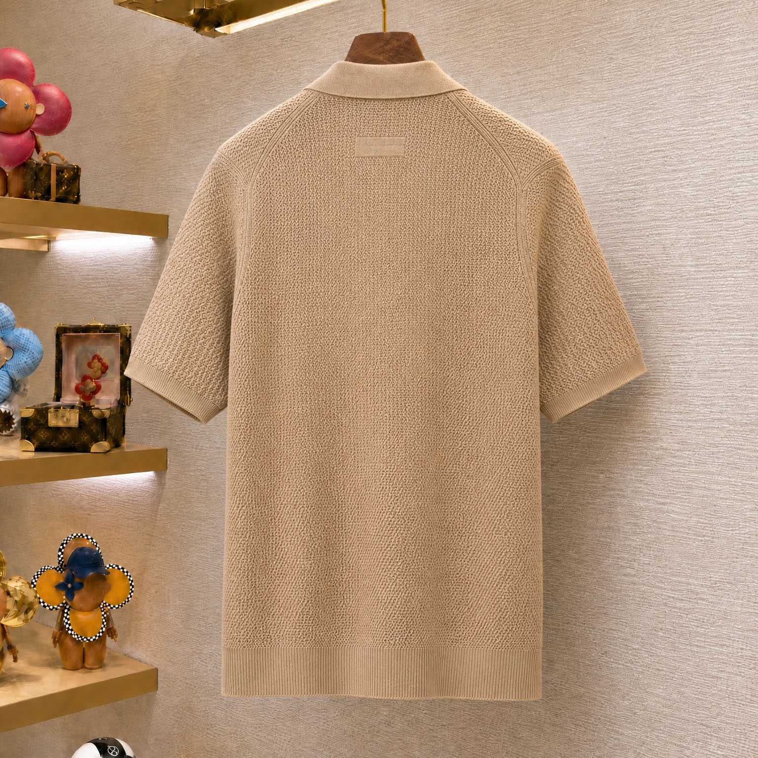 Zegna Premium Cotton Knit Johnny Collar Polo Sweater - DesignerGu