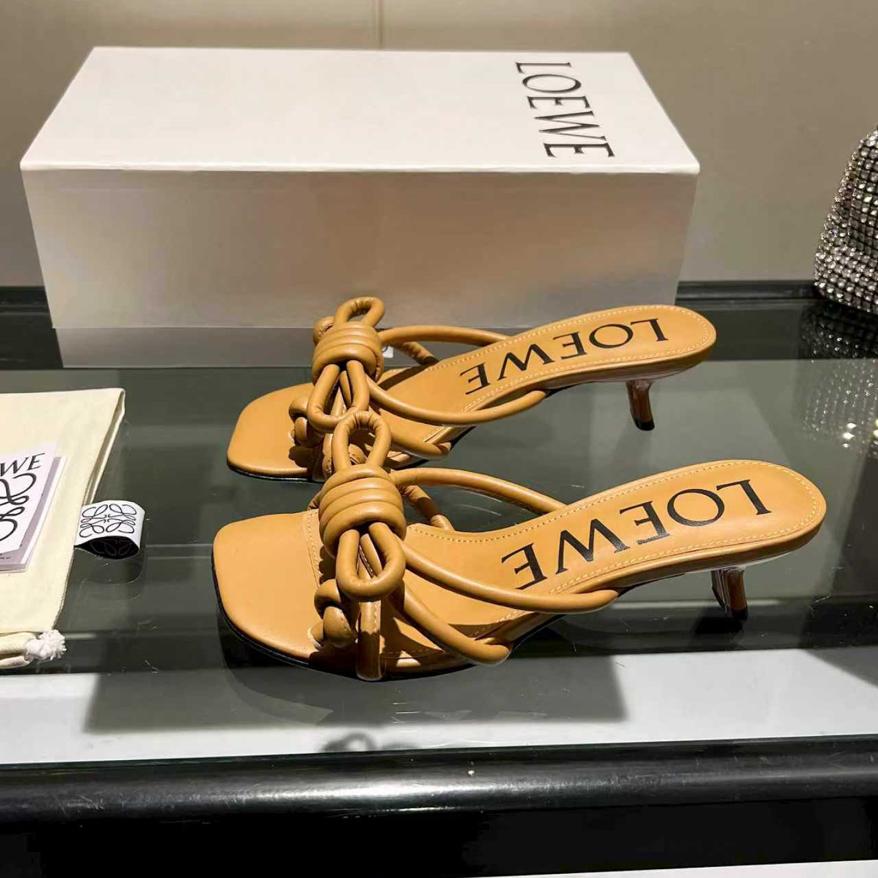 Loewe Flamenco Knot Sandal In Lambskin - DesignerGu