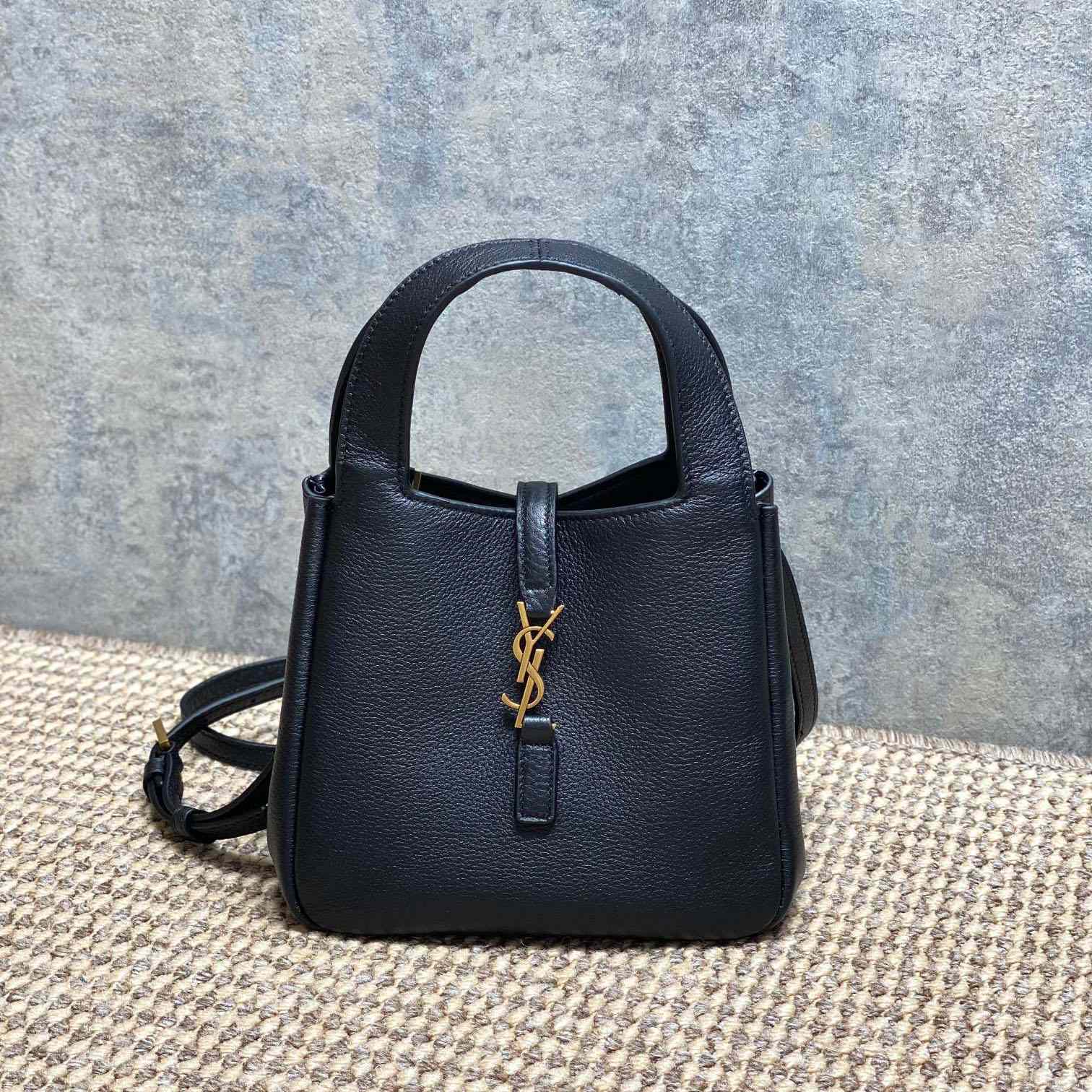 Saint Laurent LE 5 À 7 BABY BEA In Grained Leather - DesignerGu