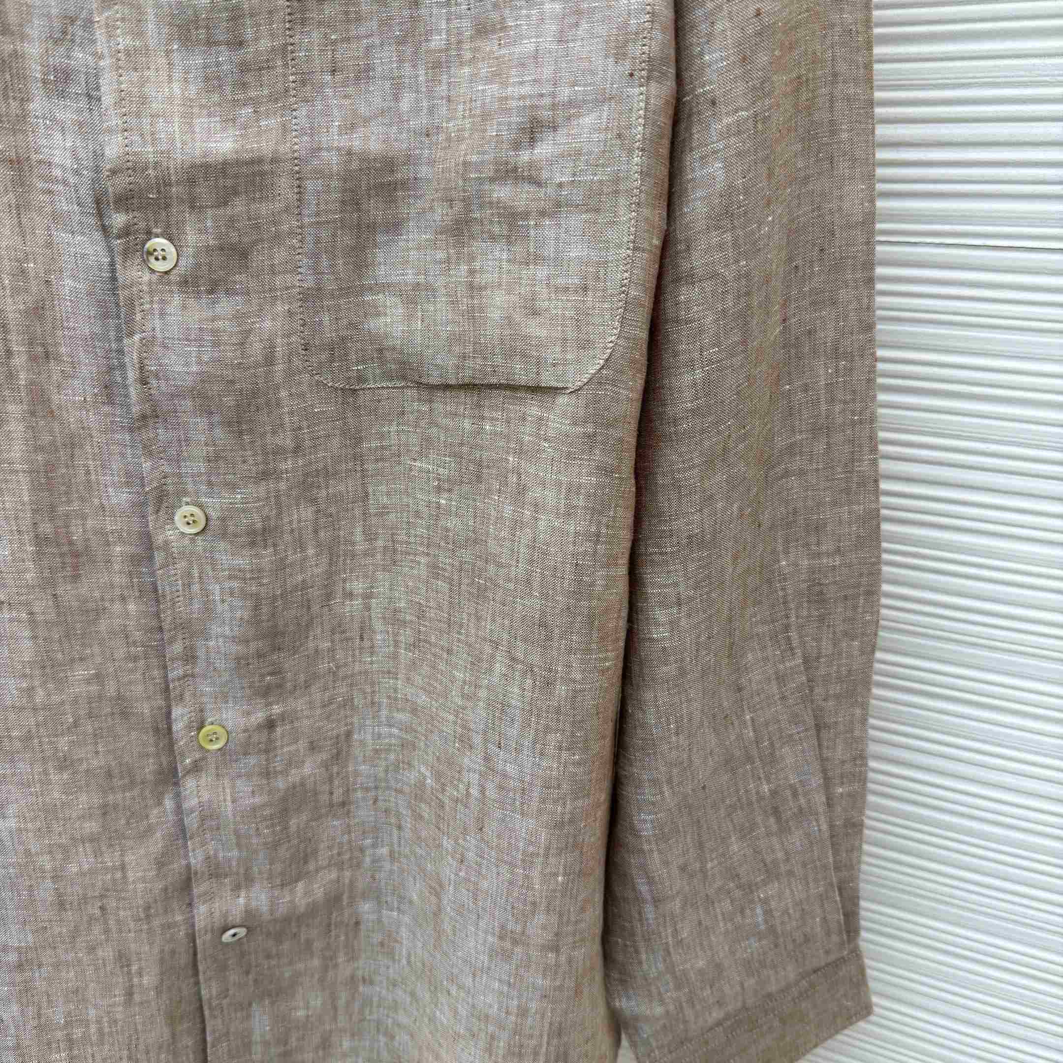 Loro Piana André Mélange Slub Linen Shirt - DesignerGu
