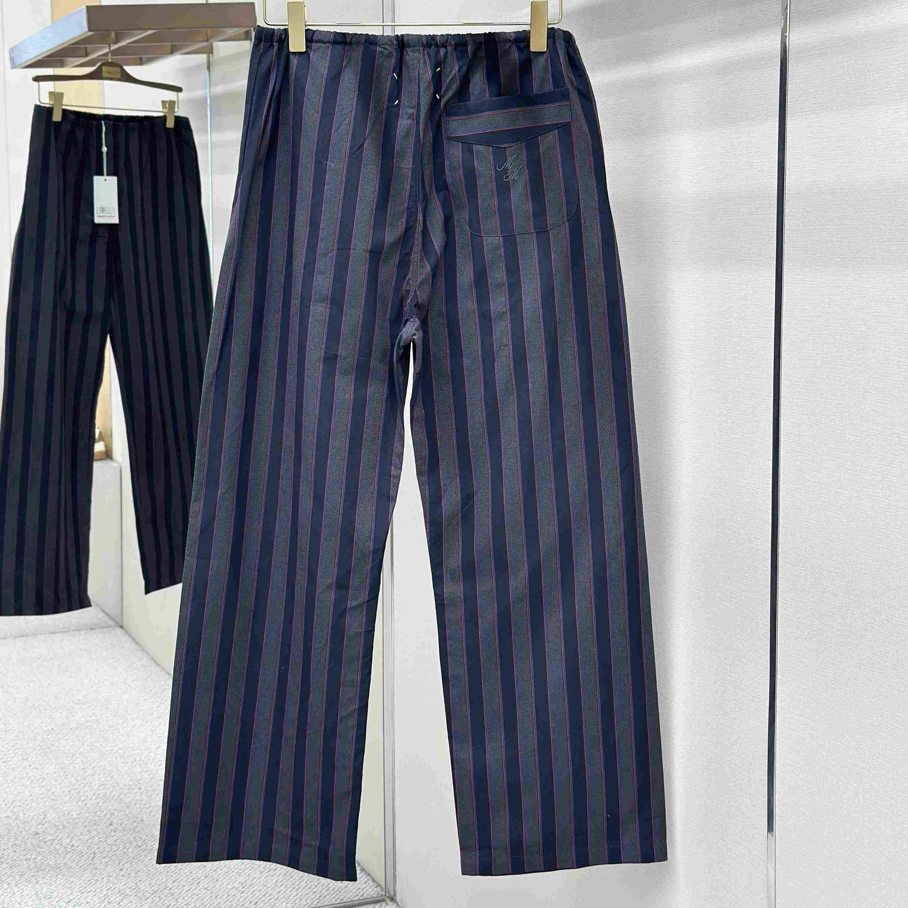 Maison Margiela Natural Striped Pocket Pants - DesignerGu