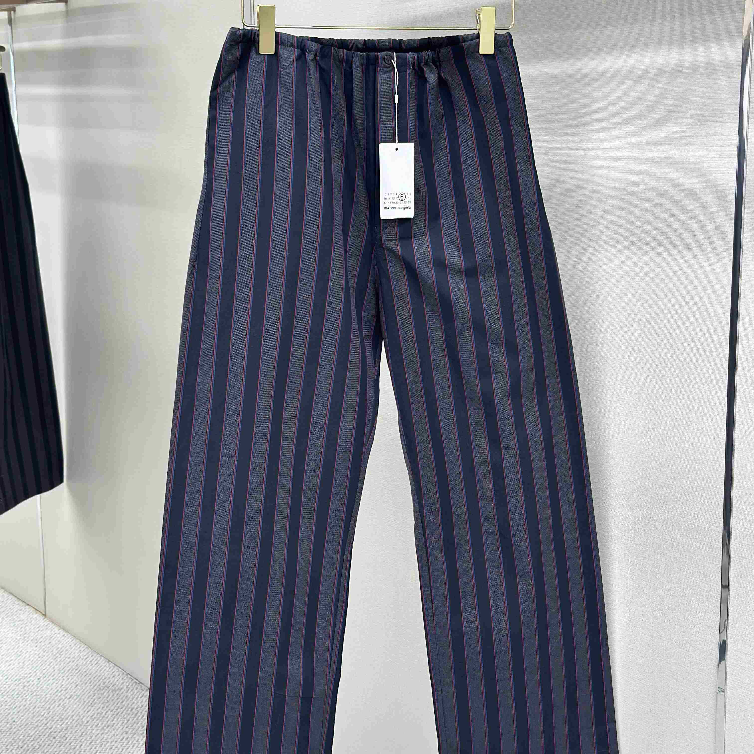 Maison Margiela Natural Striped Pocket Pants - DesignerGu