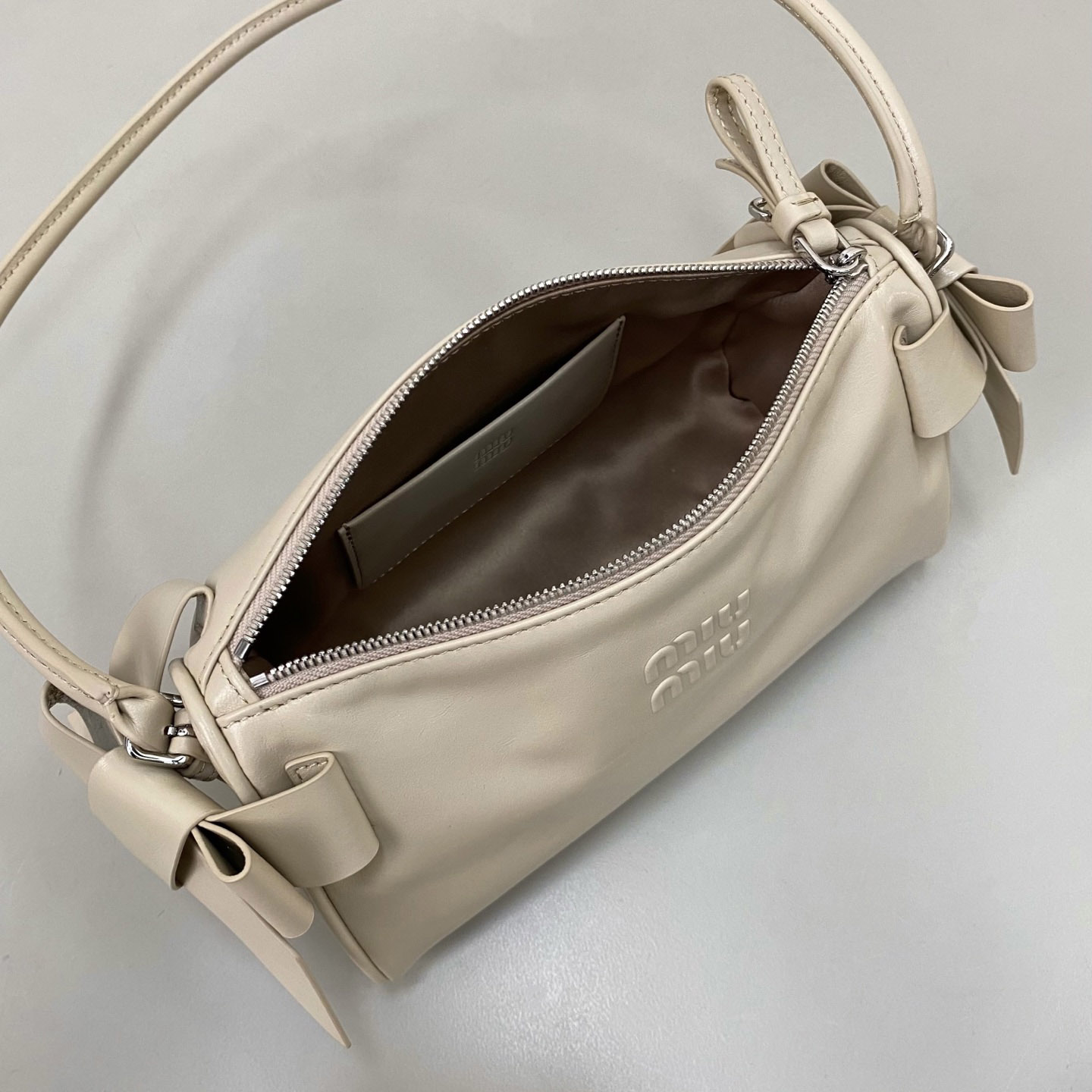 Miu Miu Shiny Leather Pouch - DesignerGu