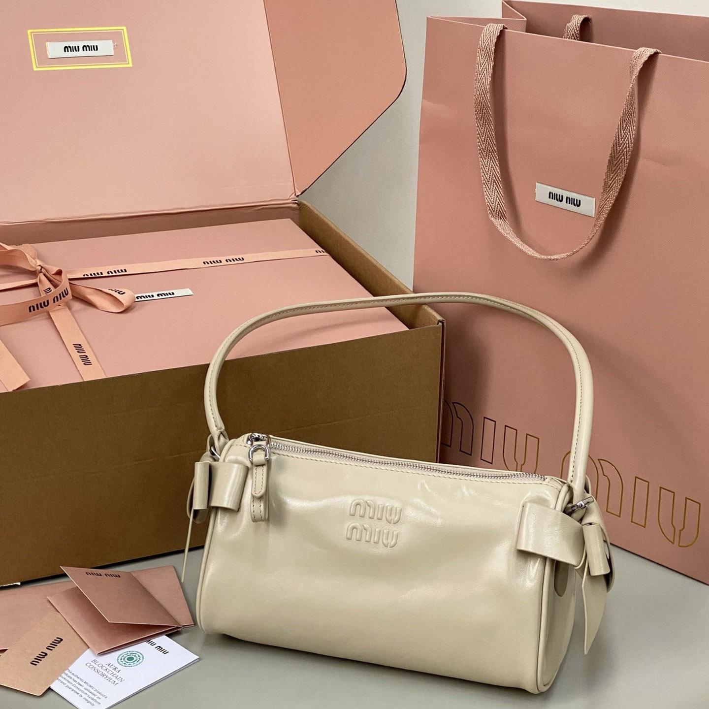 Miu Miu Shiny Leather Pouch - DesignerGu