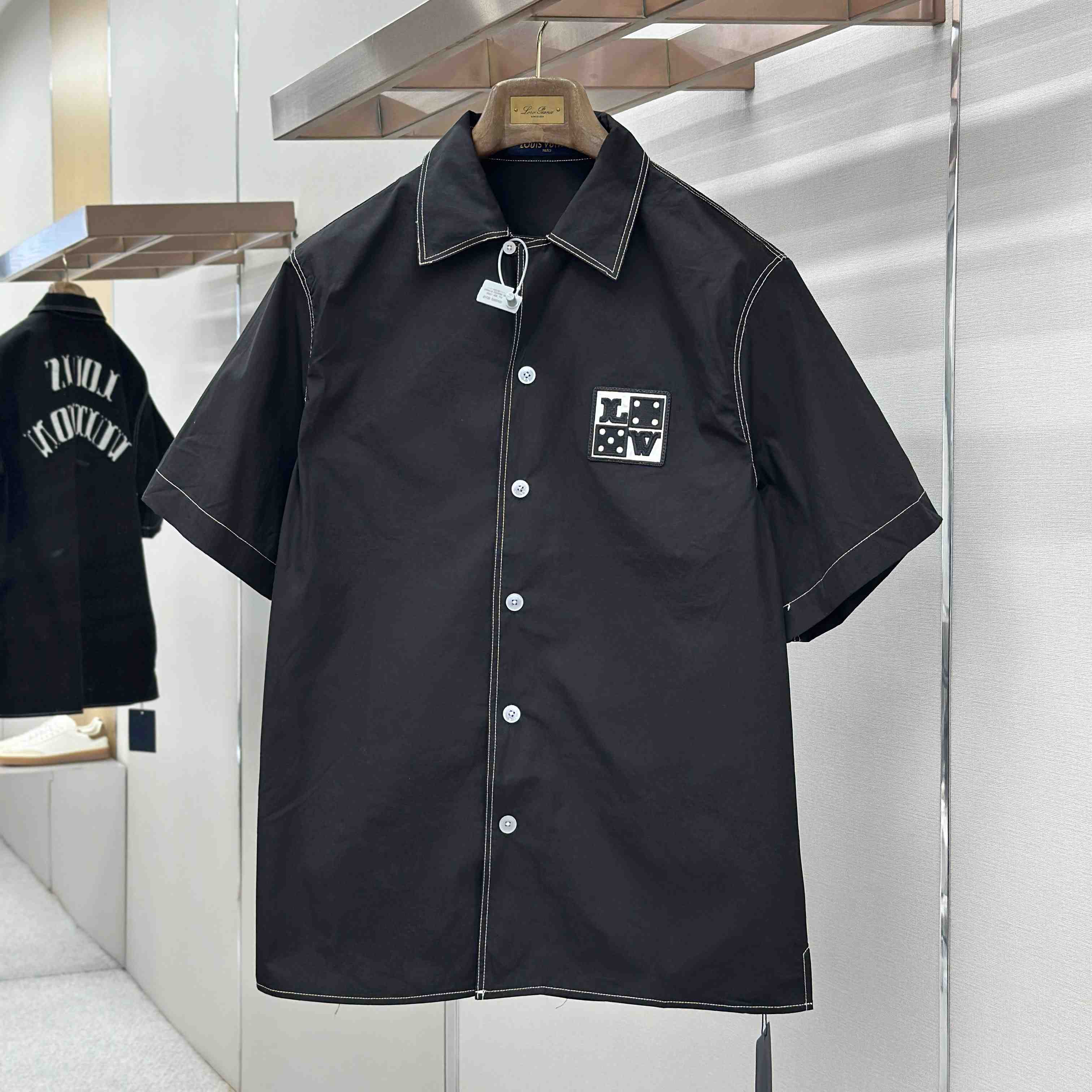 Louis Vuitton Embroidered Dice Short Sleeve Shirt - DesignerGu