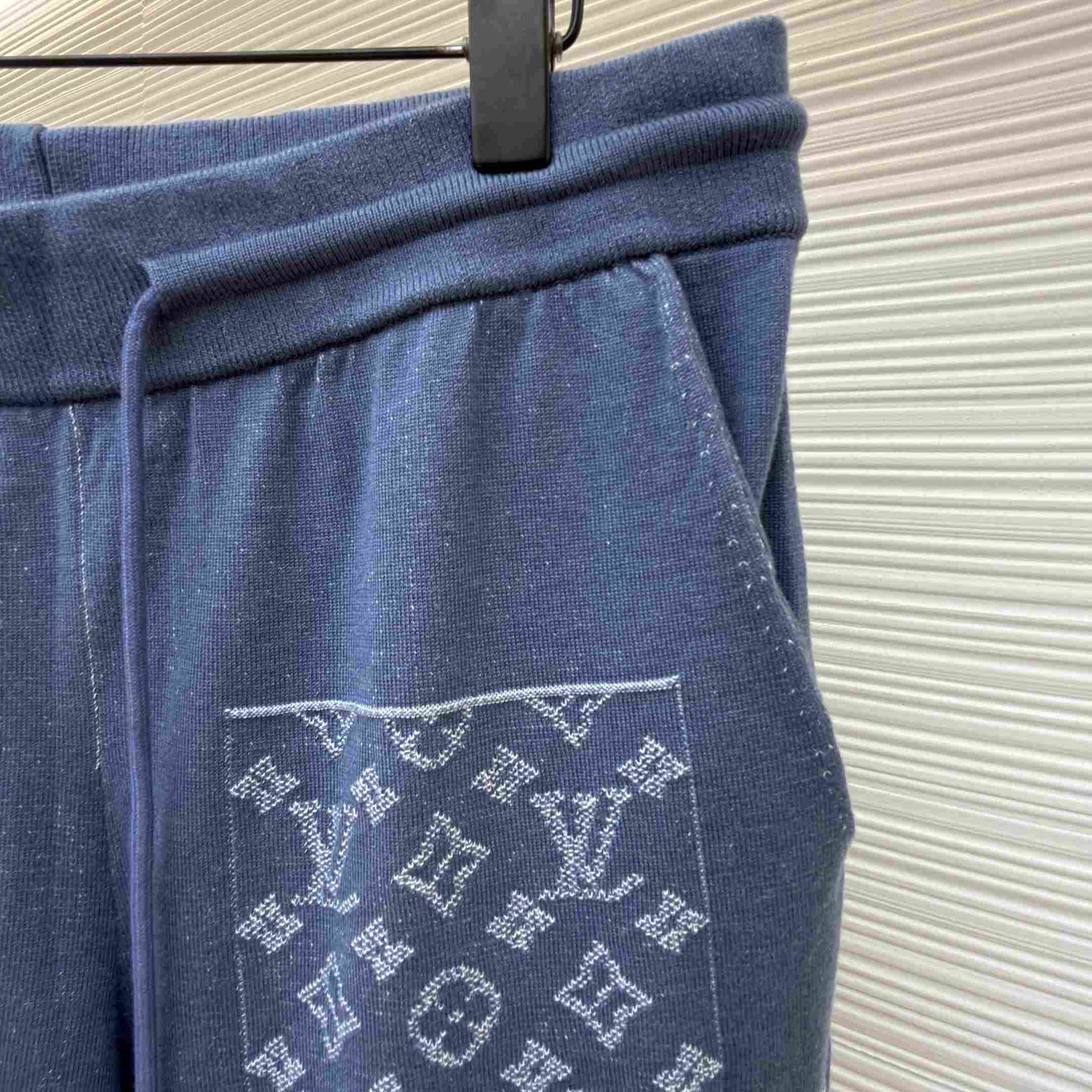 Louis Vuitton Knitted Patchwork Denim Shorts - DesignerGu