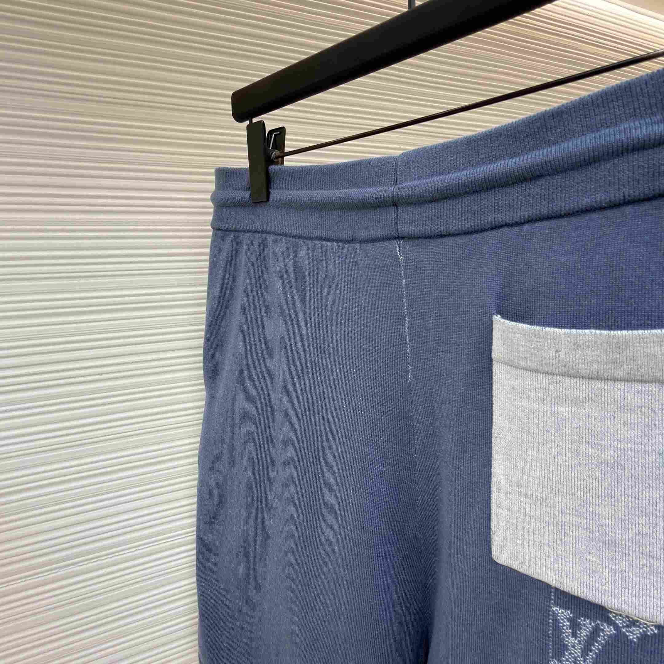 Louis Vuitton Knitted Patchwork Denim Shorts - DesignerGu