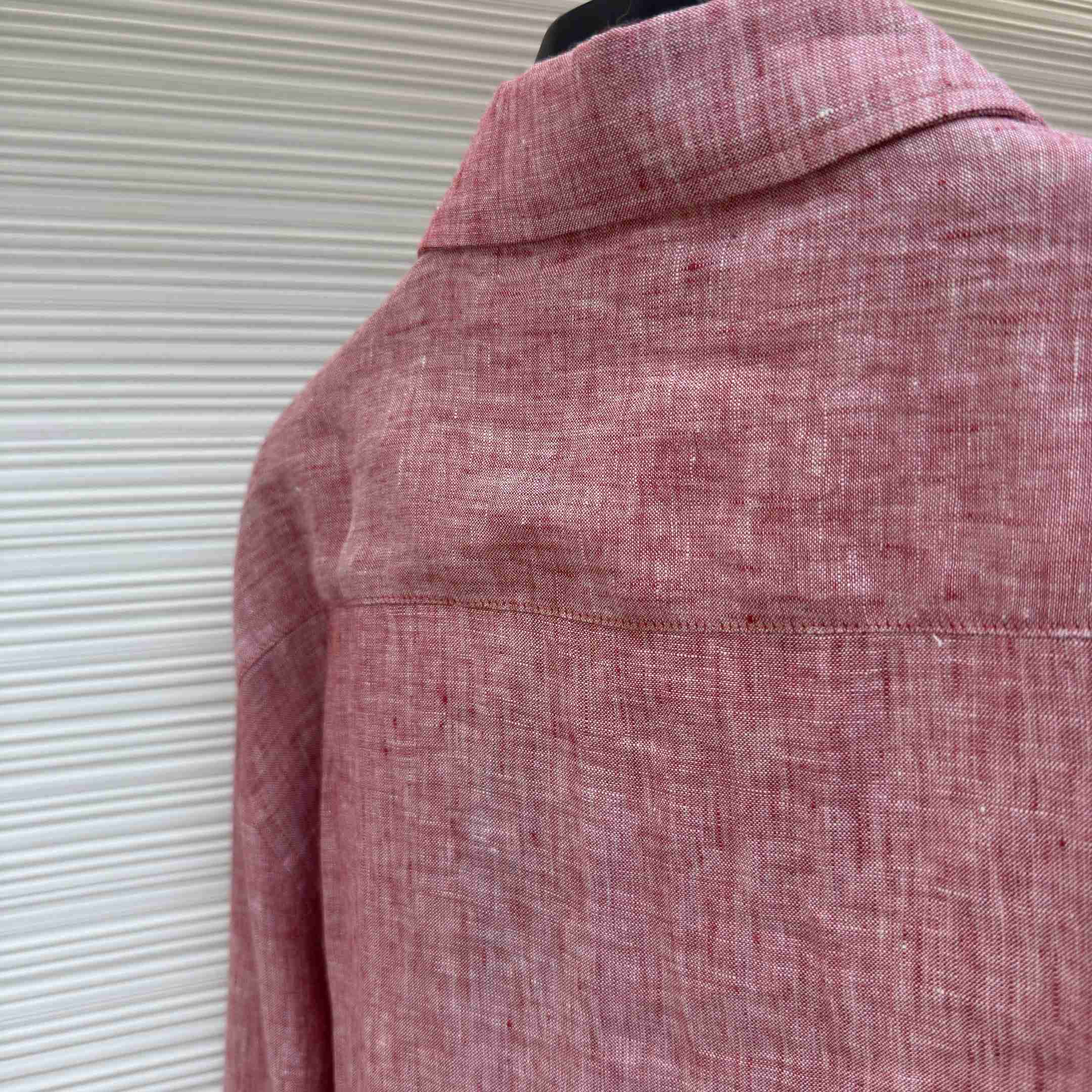Loro Piana André Mélange Slub Linen Shirt - DesignerGu