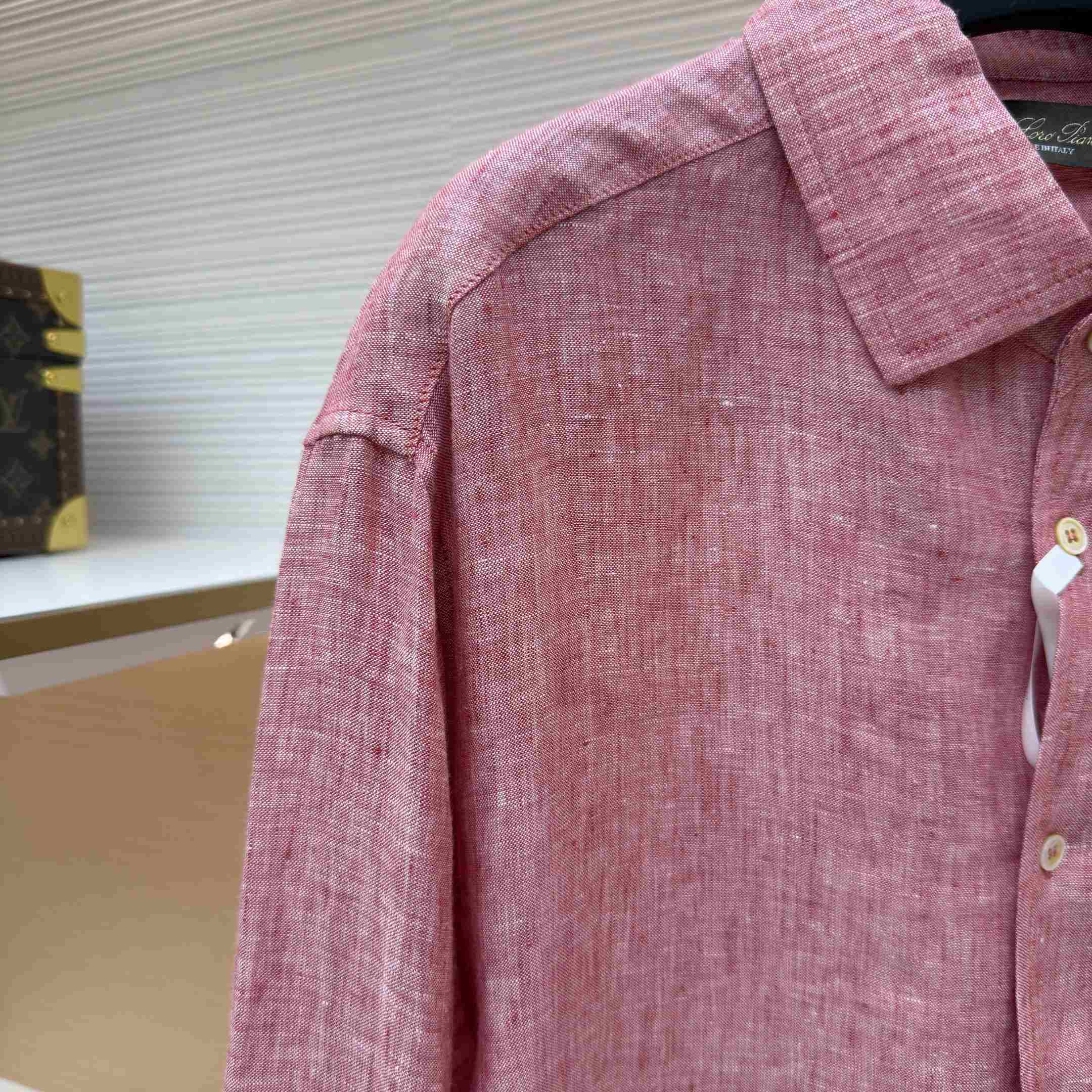 Loro Piana André Mélange Slub Linen Shirt - DesignerGu