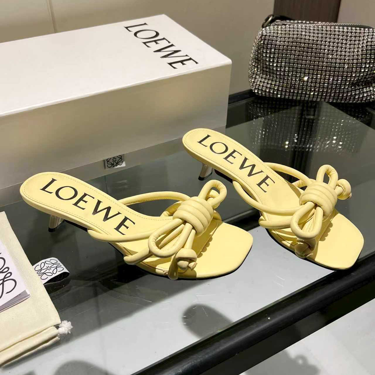 Loewe Flamenco Knot Sandal In Lambskin - DesignerGu
