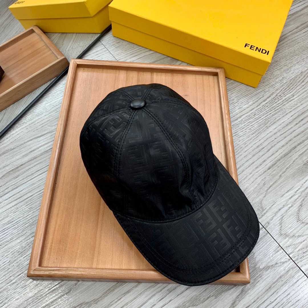 Fendi FF Jacquard Baseball Cap - DesignerGu