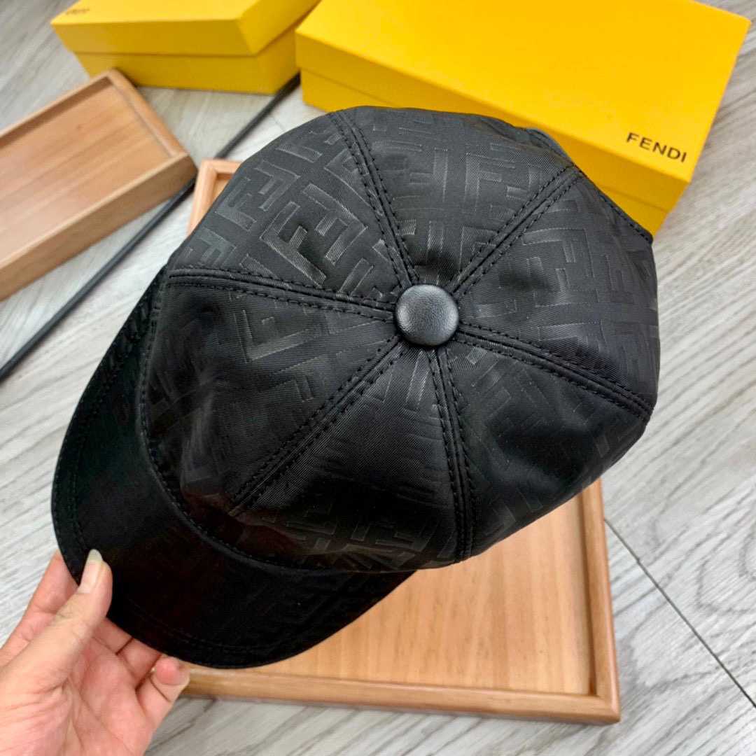 Fendi FF Jacquard Baseball Cap - DesignerGu