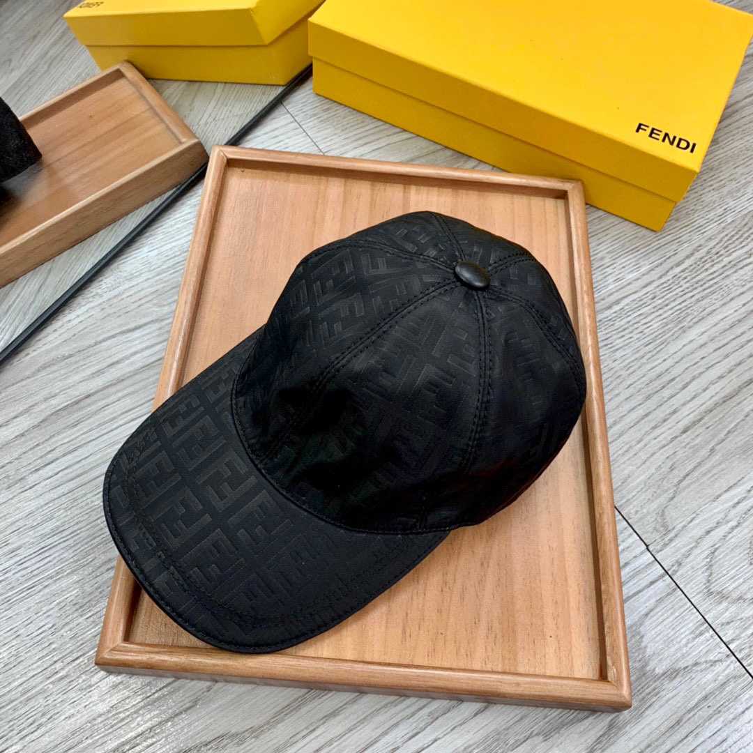 Fendi FF Jacquard Baseball Cap - DesignerGu