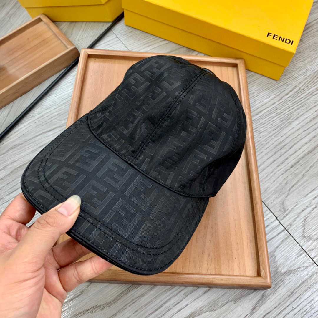 Fendi FF Jacquard Baseball Cap - DesignerGu