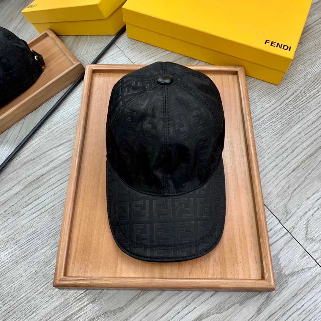 Fendi FF Jacquard Baseball Cap - DesignerGu