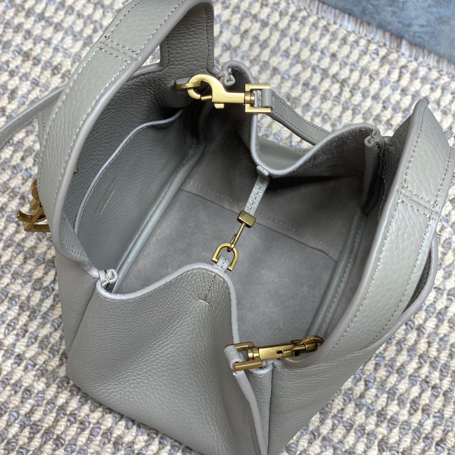 Saint Laurent LE 5 À 7 BABY BEA In Grained Leather - DesignerGu