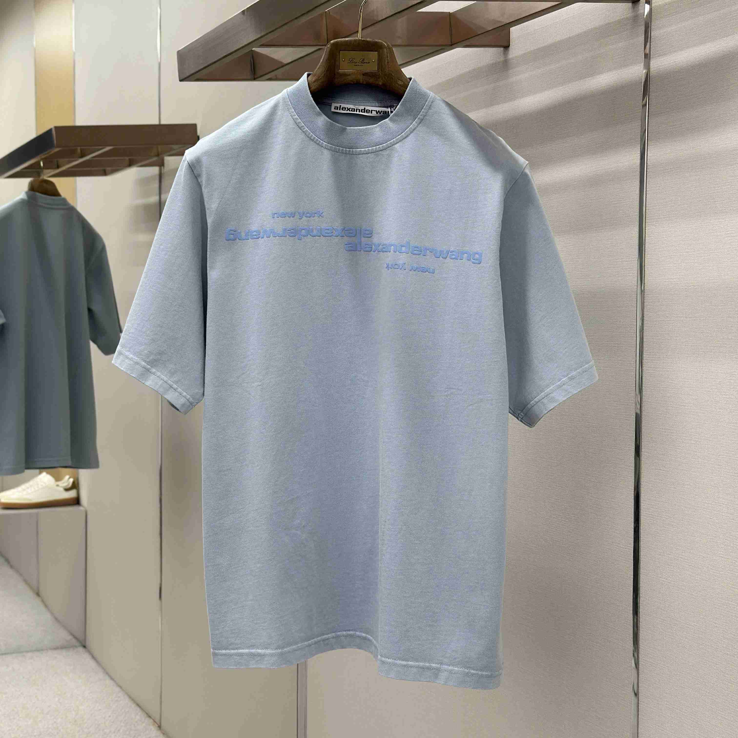 Alexander Wang Mirrored Logo Short Sleeve Tee  - DesignerGu