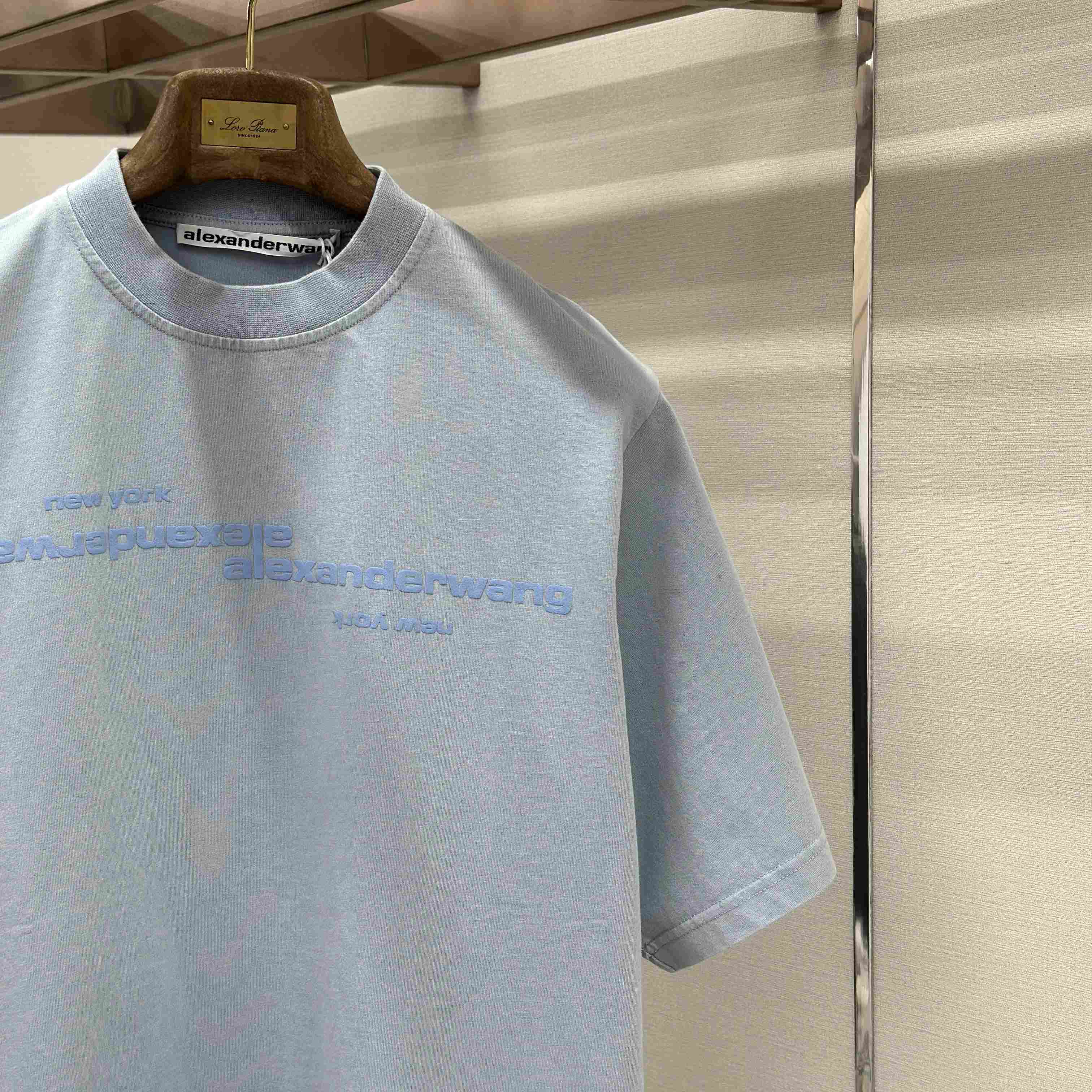 Alexander Wang Mirrored Logo Short Sleeve Tee  - DesignerGu