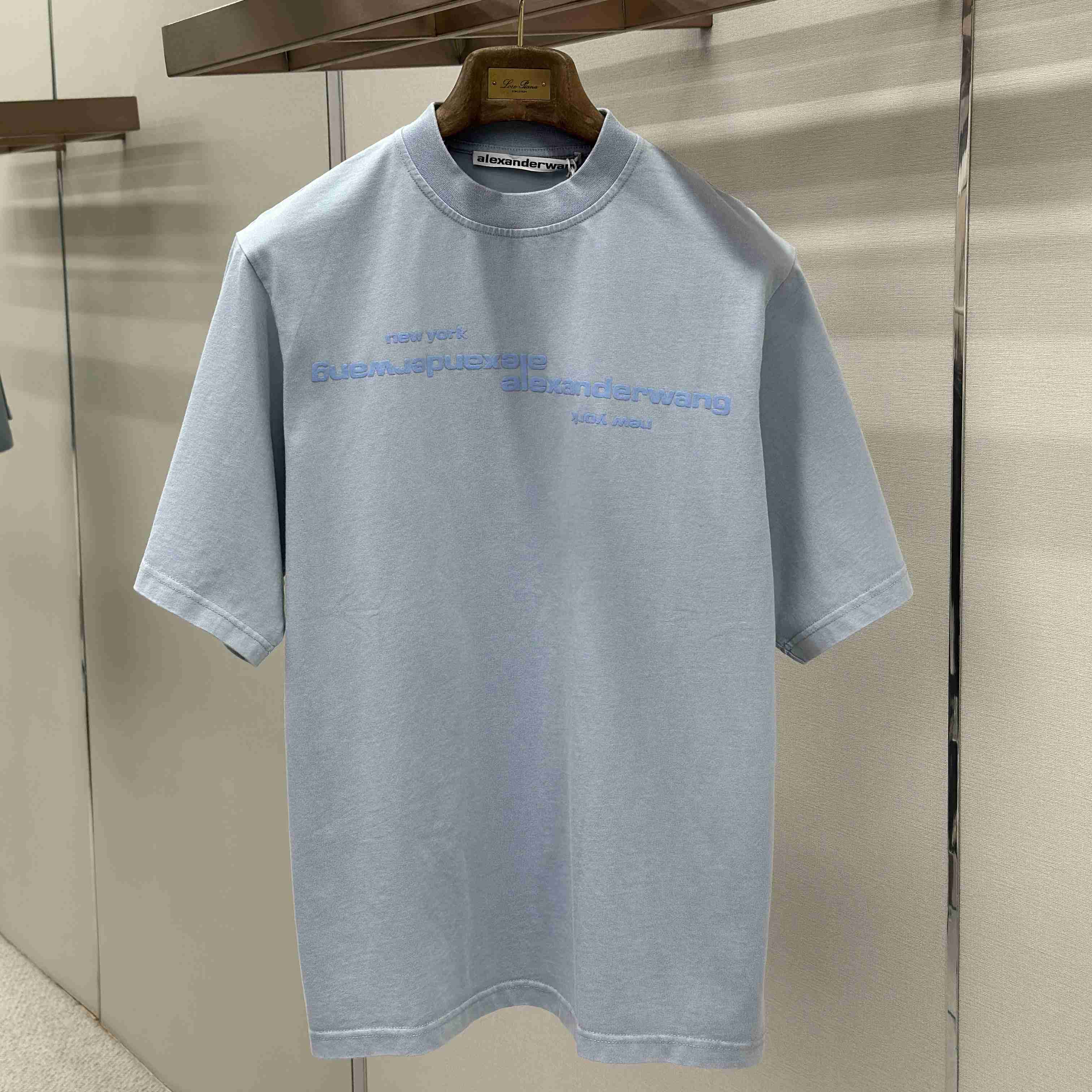 Alexander Wang Mirrored Logo Short Sleeve Tee  - DesignerGu