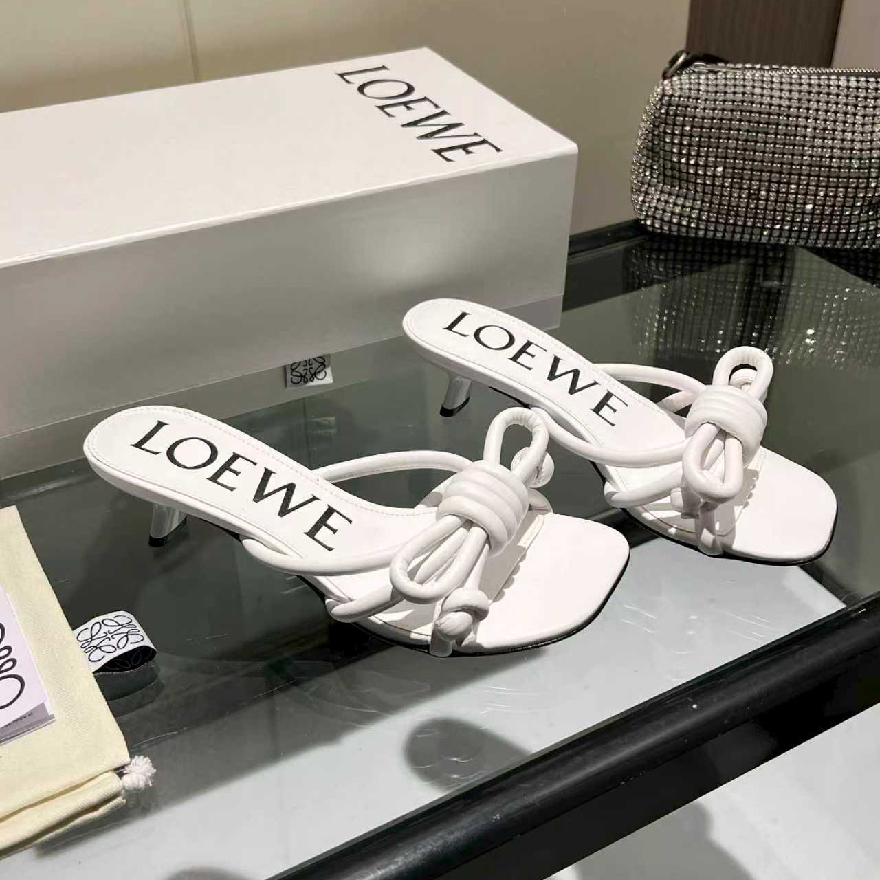 Loewe Flamenco Knot Sandal In Lambskin - DesignerGu