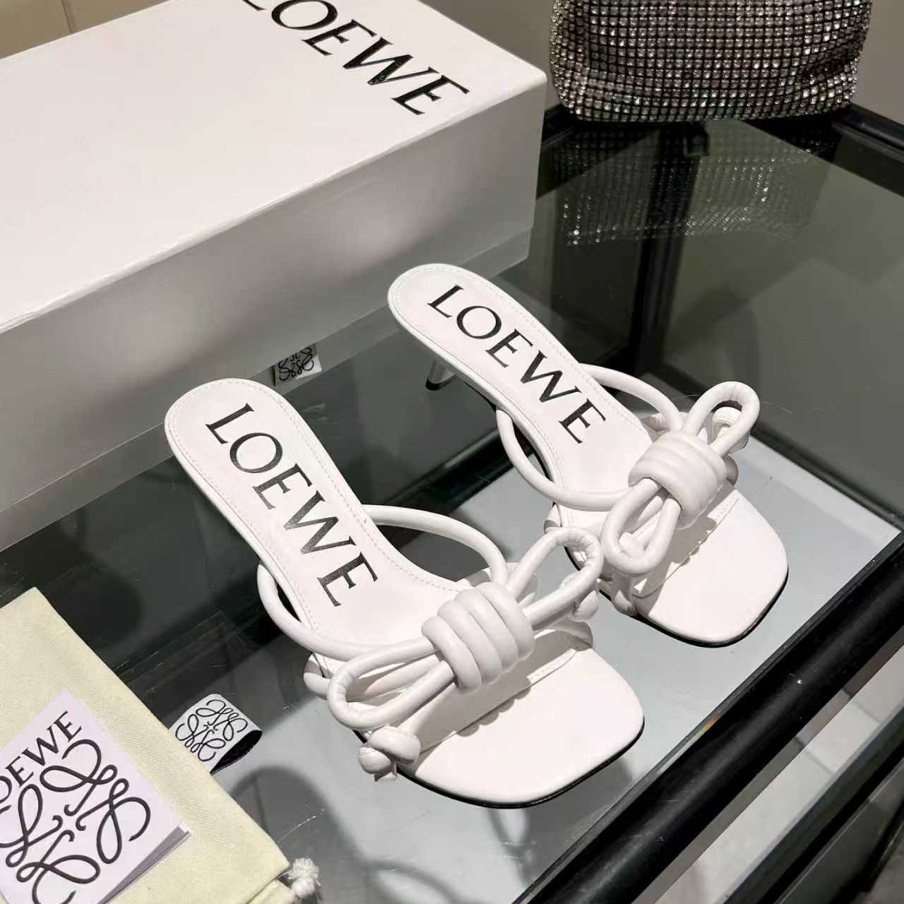 Loewe Flamenco Knot Sandal In Lambskin - DesignerGu