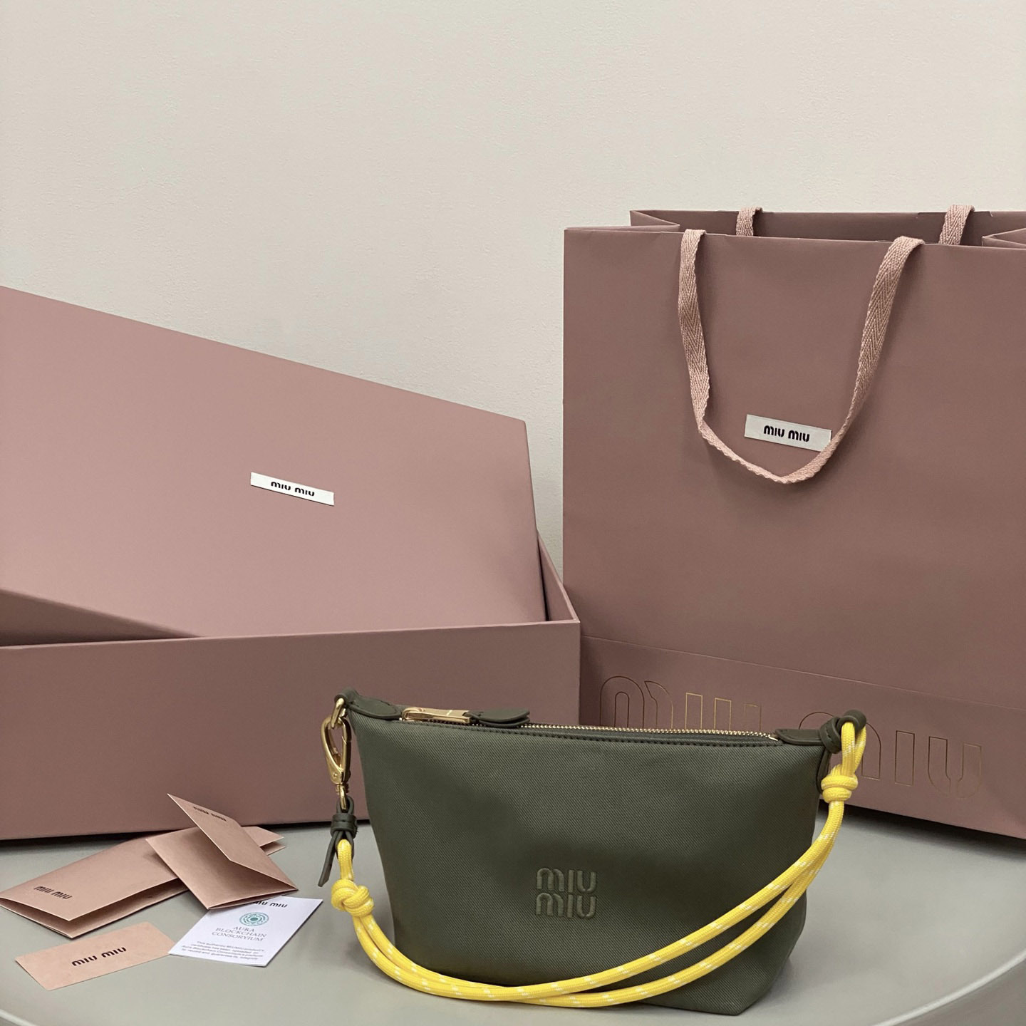 Miu Miu Gabardine Pouch - DesignerGu