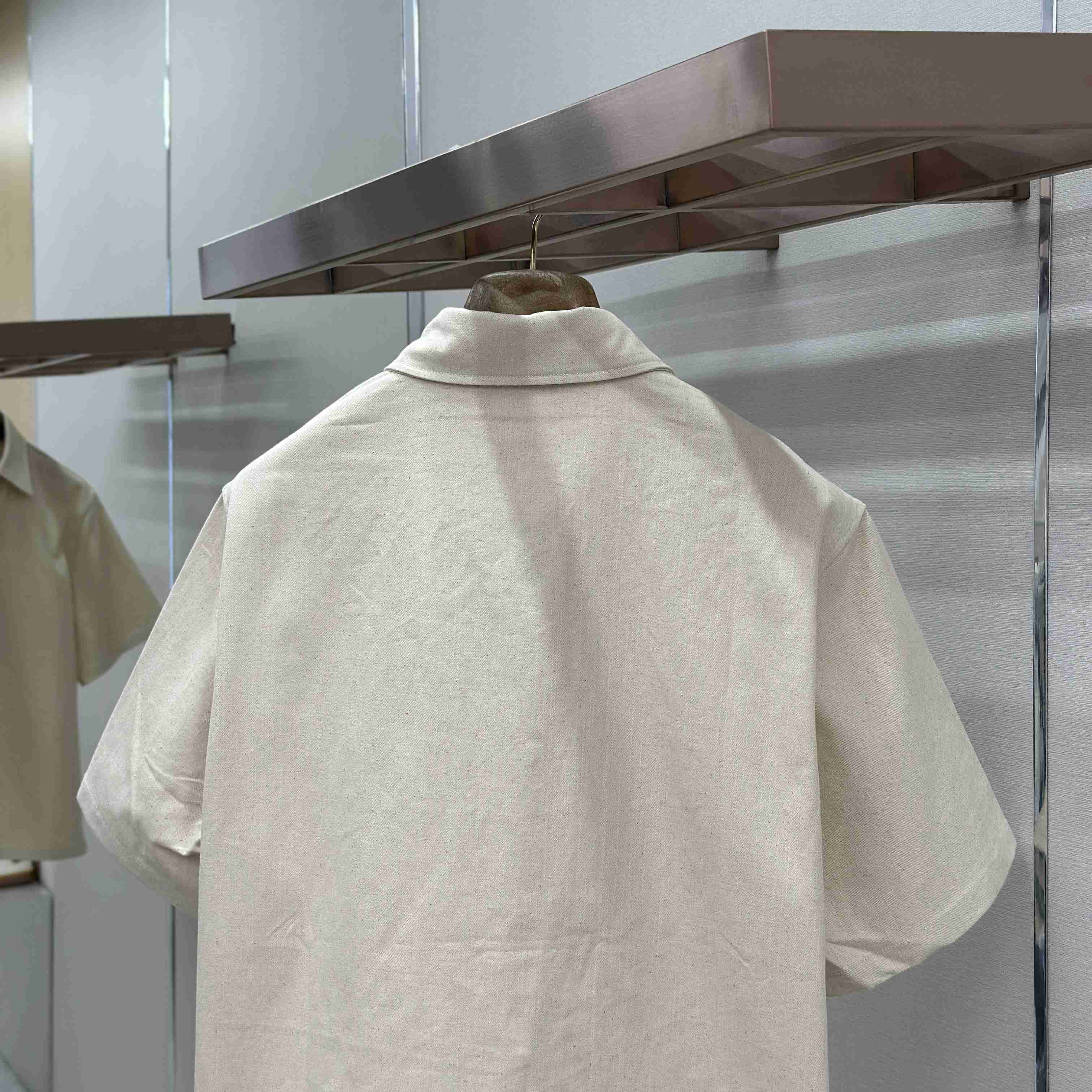 Louis Vuitton Short-Sleeved Silk-Cotton Shirt 1AK7CE - DesignerGu